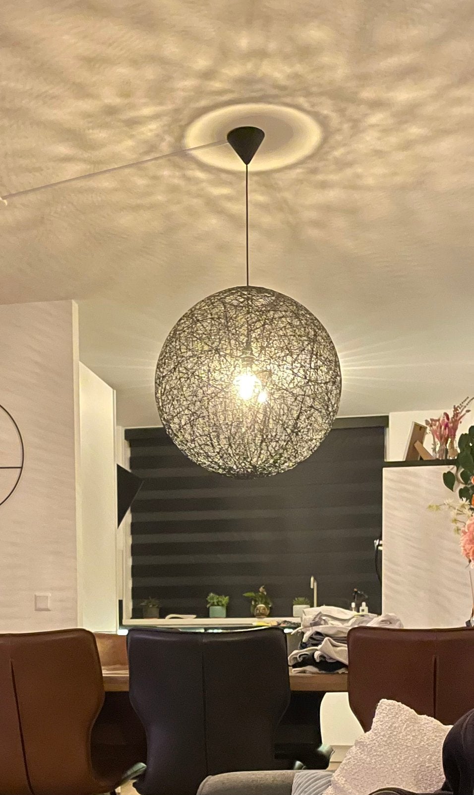 Hanglamp bol zwart, Ophalen, Gebruikt, E27 (groot)
