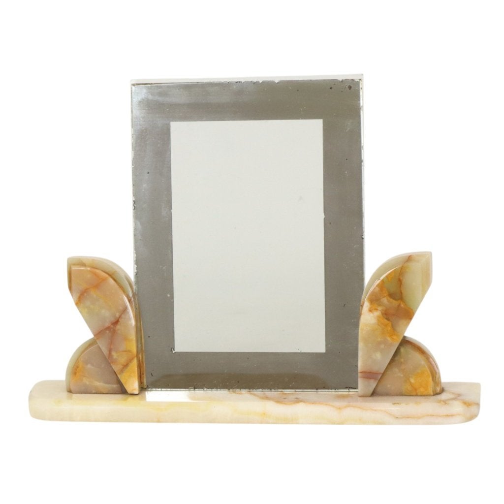 Grote Art Deco Fotolijst Schilderij Onyx Marmer, Gebruikt, Ophalen of Verzenden, 26 cm, Fotolijst