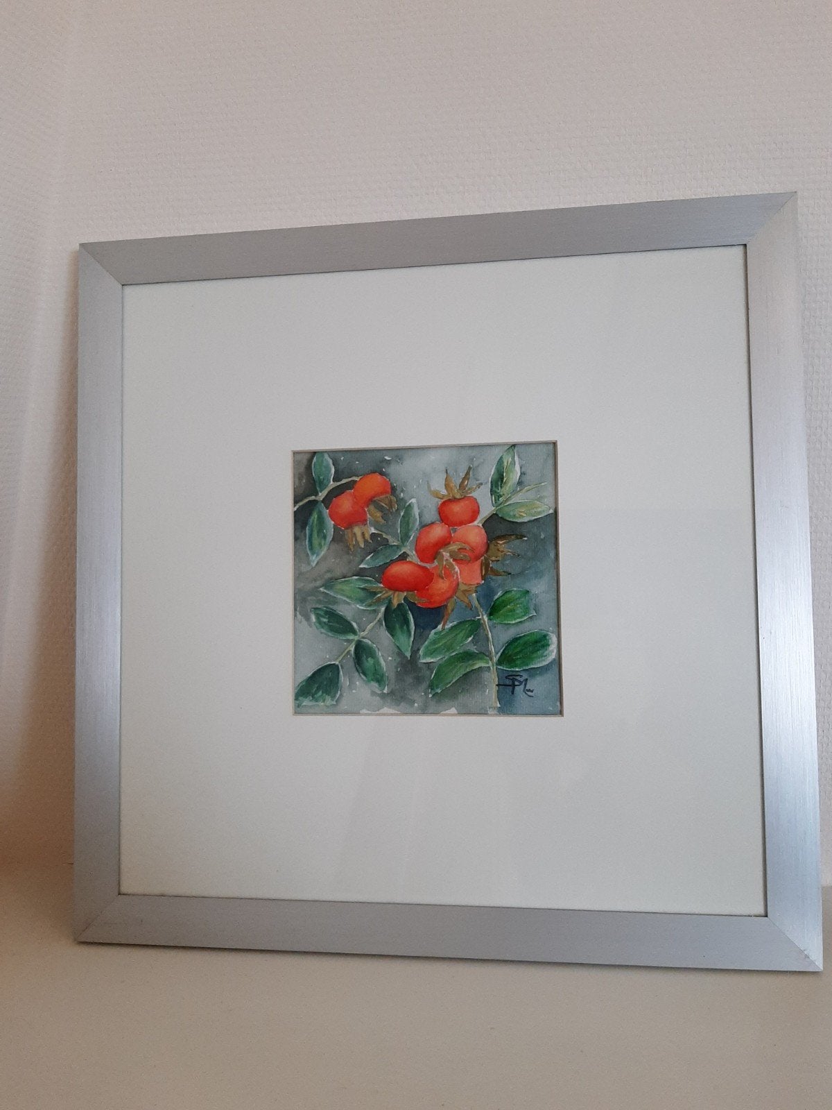 aquarel bloemen, Antiek en Kunst, Ophalen of Verzenden