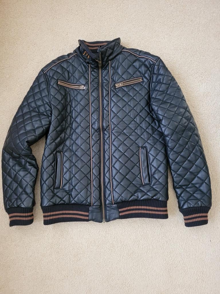 Stijlvol WAM DENIM heren jack - zwart met rode details, Ophalen of Verzenden, Zo goed als nieuw, Maat 52/54 (L), Zwart