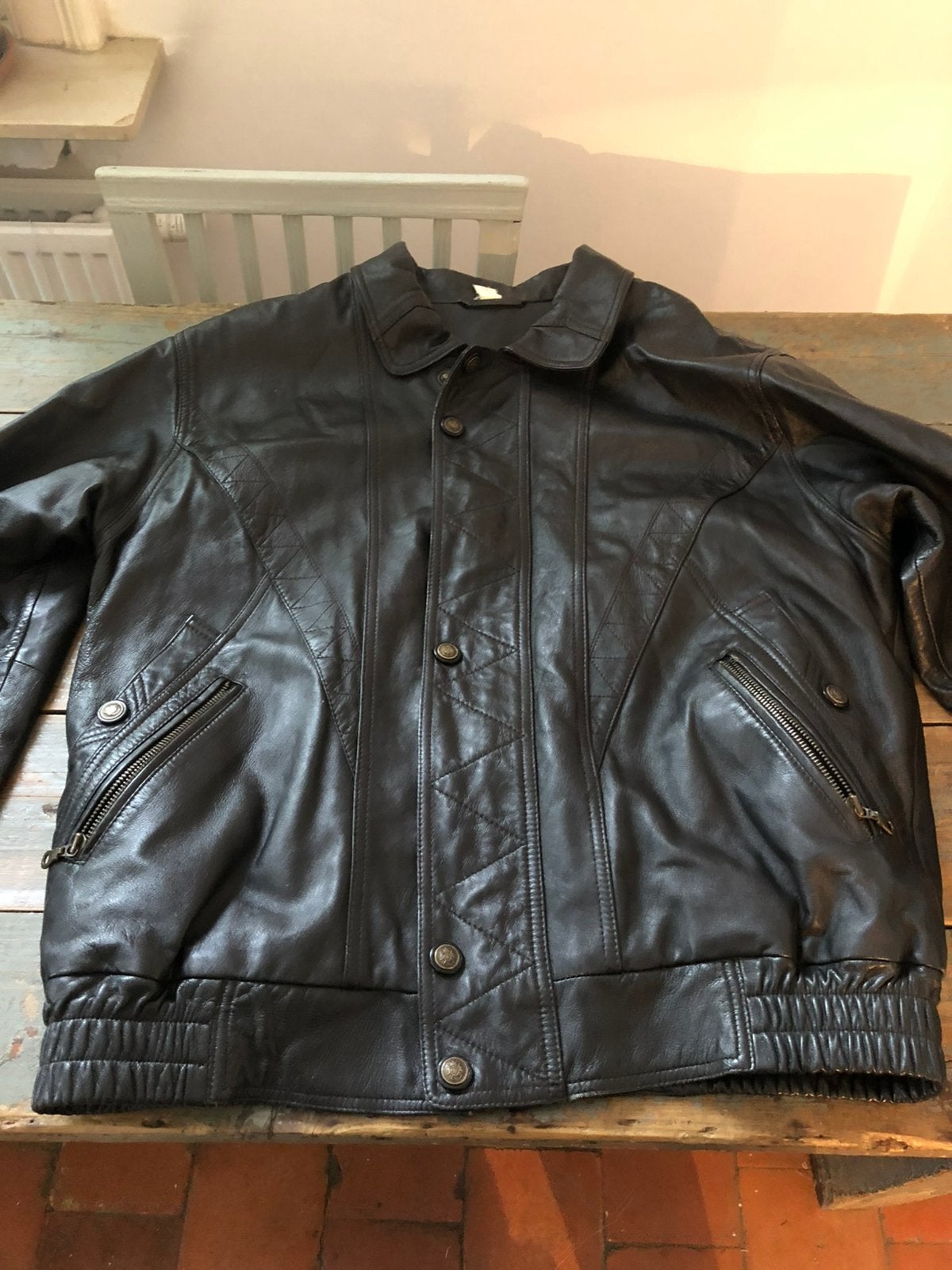 JAS VEST JACKET NAPPA LEER ZWART KWALITEIT!, Ophalen of Verzenden, Zo goed als nieuw, Maat 48/50 (M), Zwart