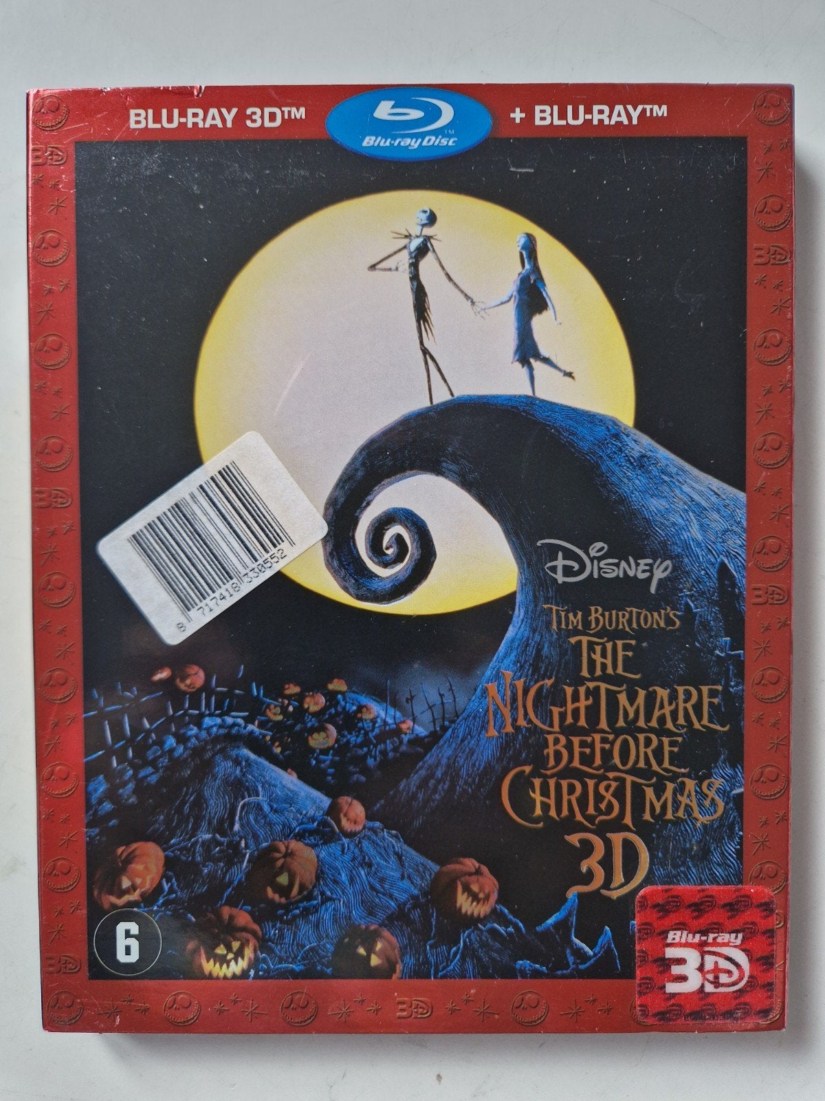 The Nightmare Before Christmas 3D Blu-ray + Blu-ray, Cd's en Dvd's, Ophalen of Verzenden, Nieuw in verpakking, Tekenfilms en Animatie
