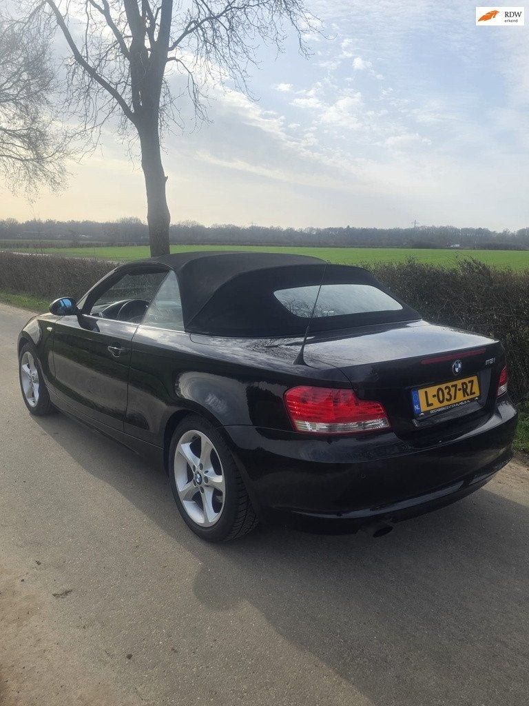 BMW 1-serie Cabrio 118i, Auto's, BMW, 1-Serie, Cabriolet, 4 stoelen, Zwart