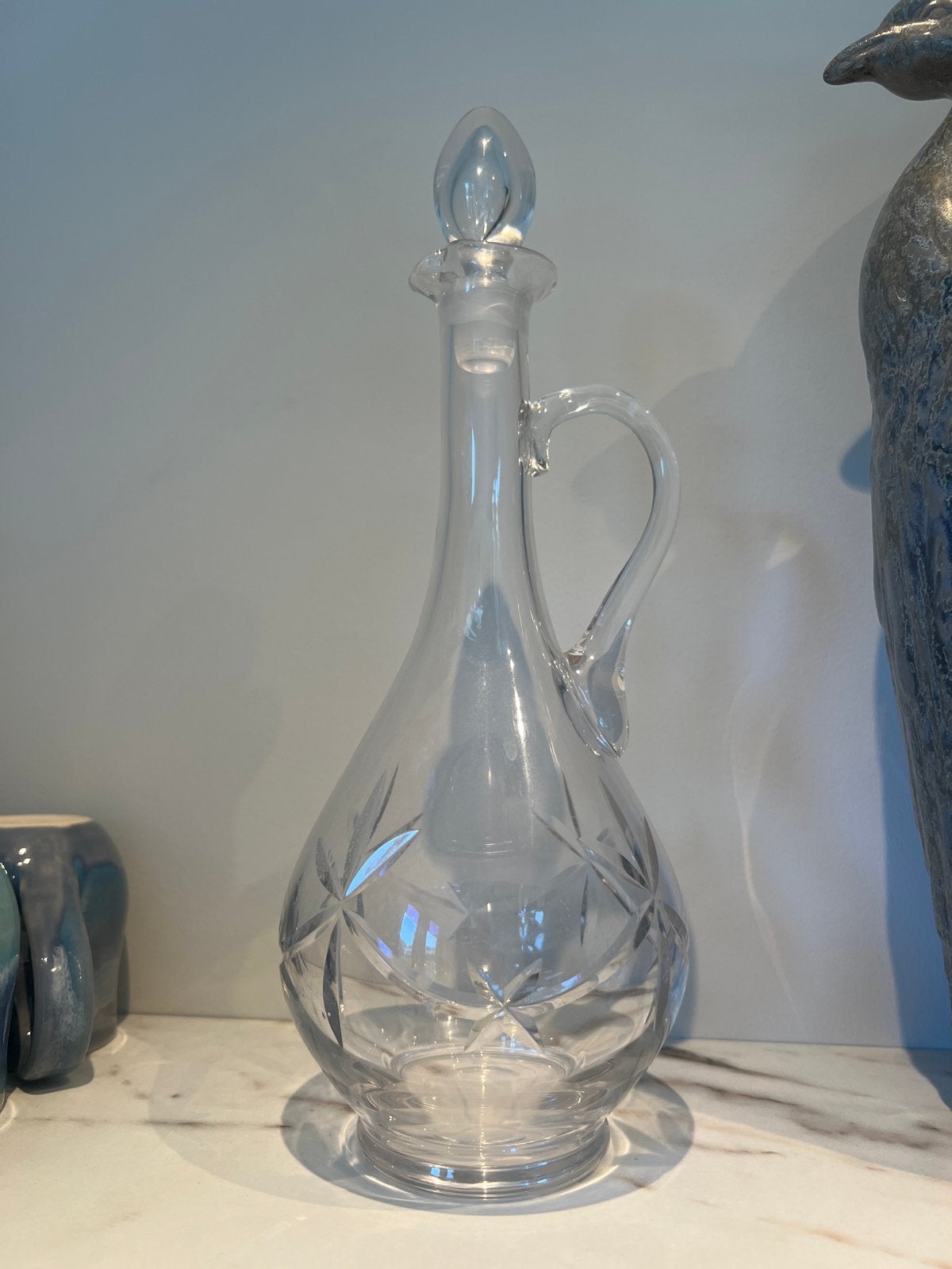 Vintage Karaf met Handvat en Stop, Ophalen