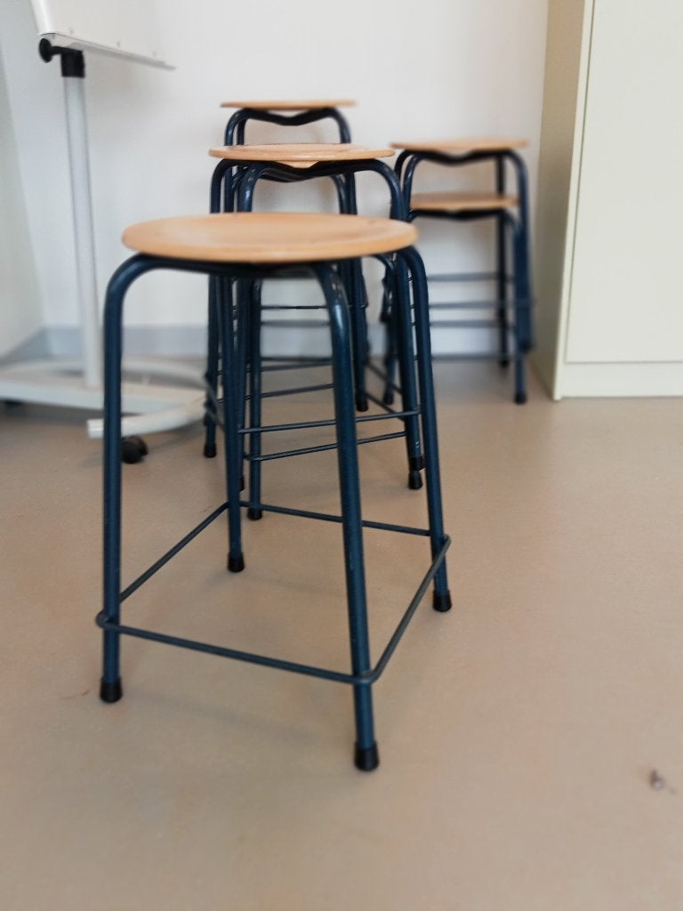 vintage school krukjes, Ophalen, Gebruikt, Hout