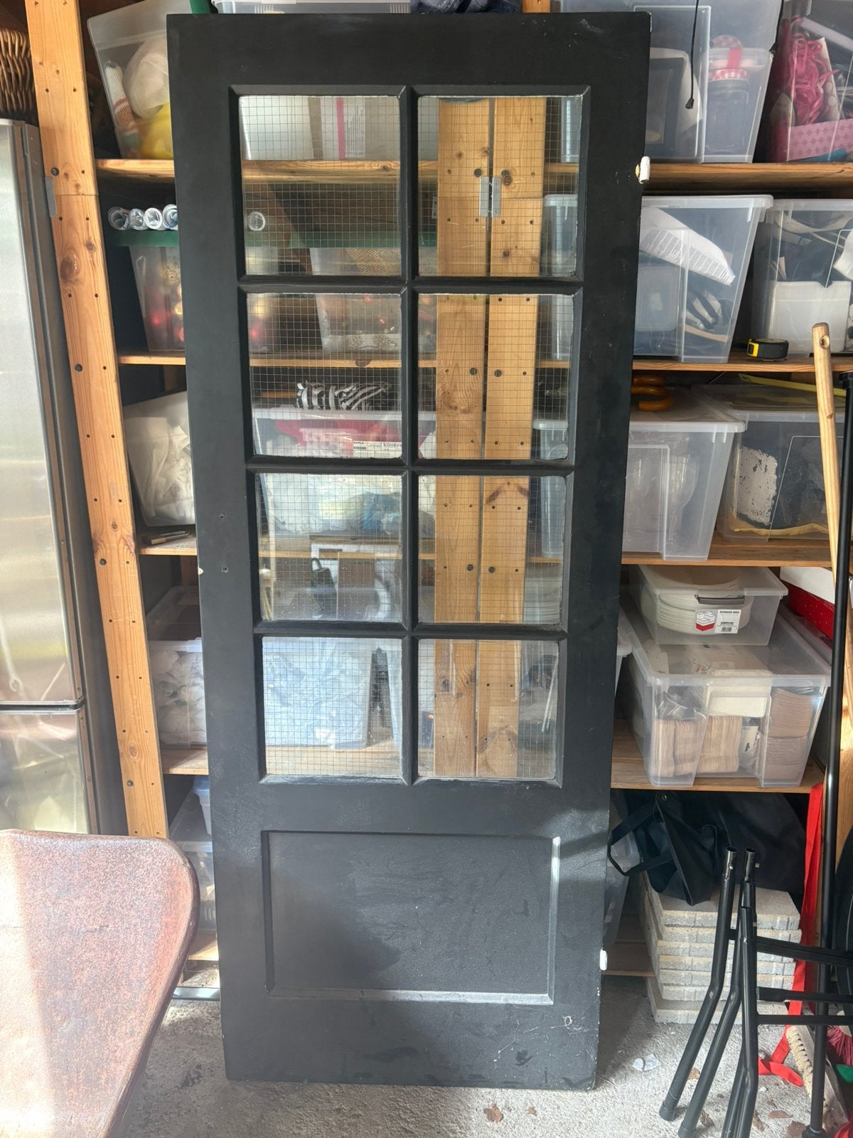 Jaren 30 deur met glas, Doe-het-zelf en Verbouw, Deuren en Horren, Ophalen, Gebruikt, Minder dan 80 cm, Binnendeur