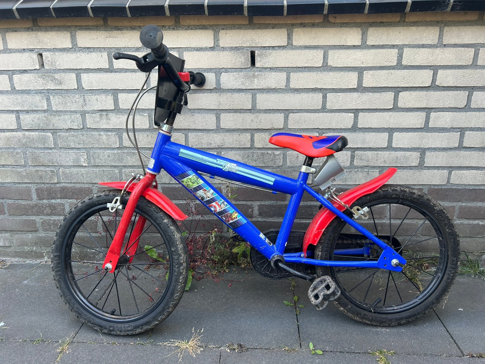 Jongensfiets 16 inch, Ophalen, Staal, Schijfrem, 16 tot 20 inch