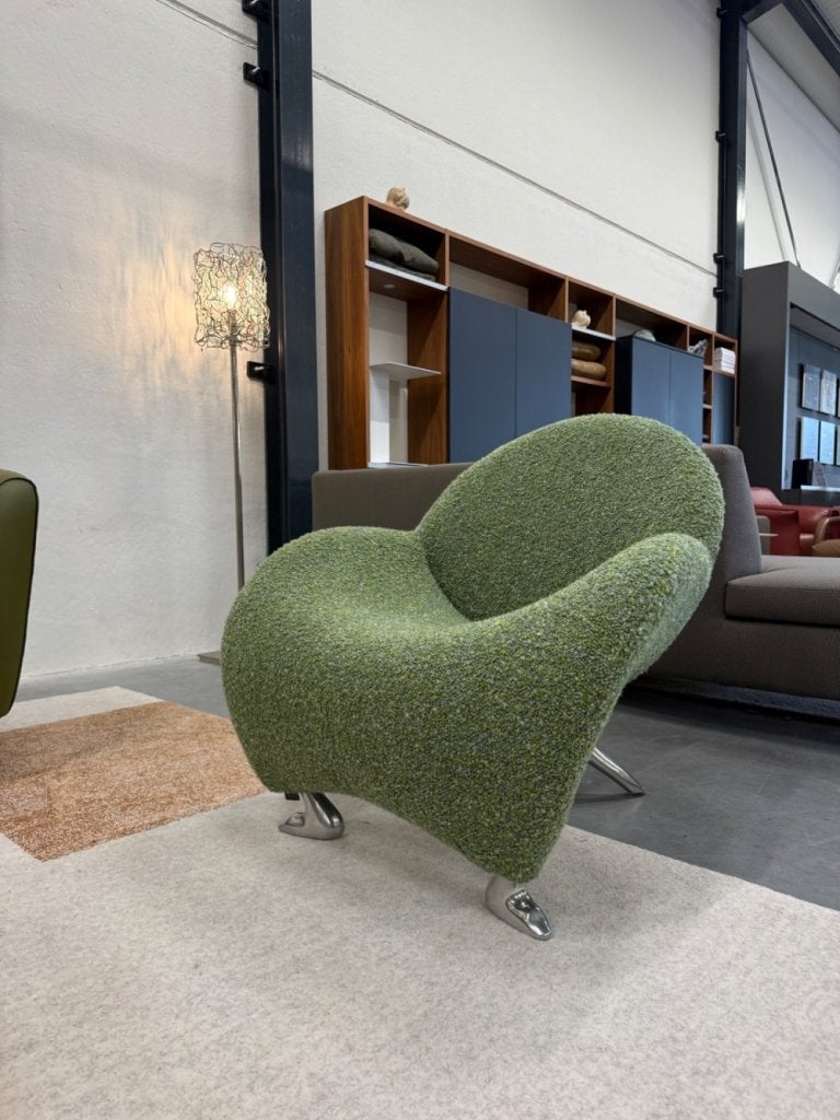 Nieuw Leolux Papageno Fauteuil groen stof Design stoel