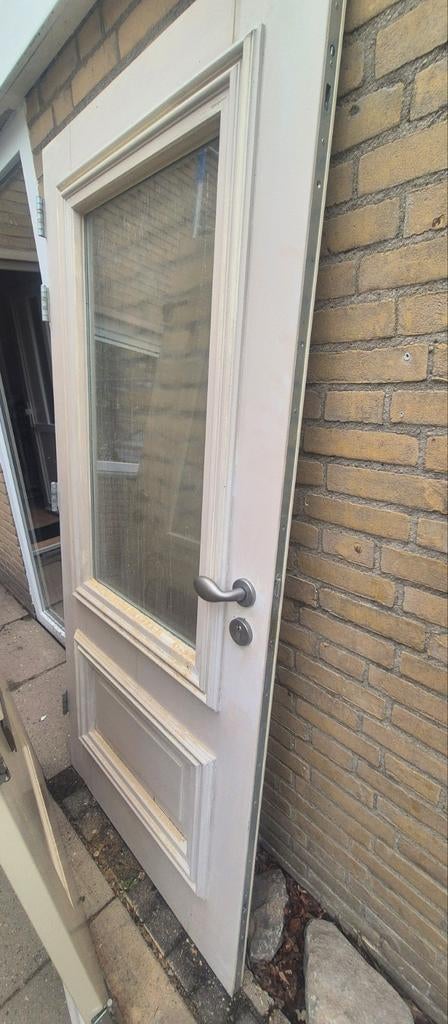 Buitendeur met glas, Gebruikt, 80 tot 100 cm, Minder dan 200 cm, Ophalen of Verzenden