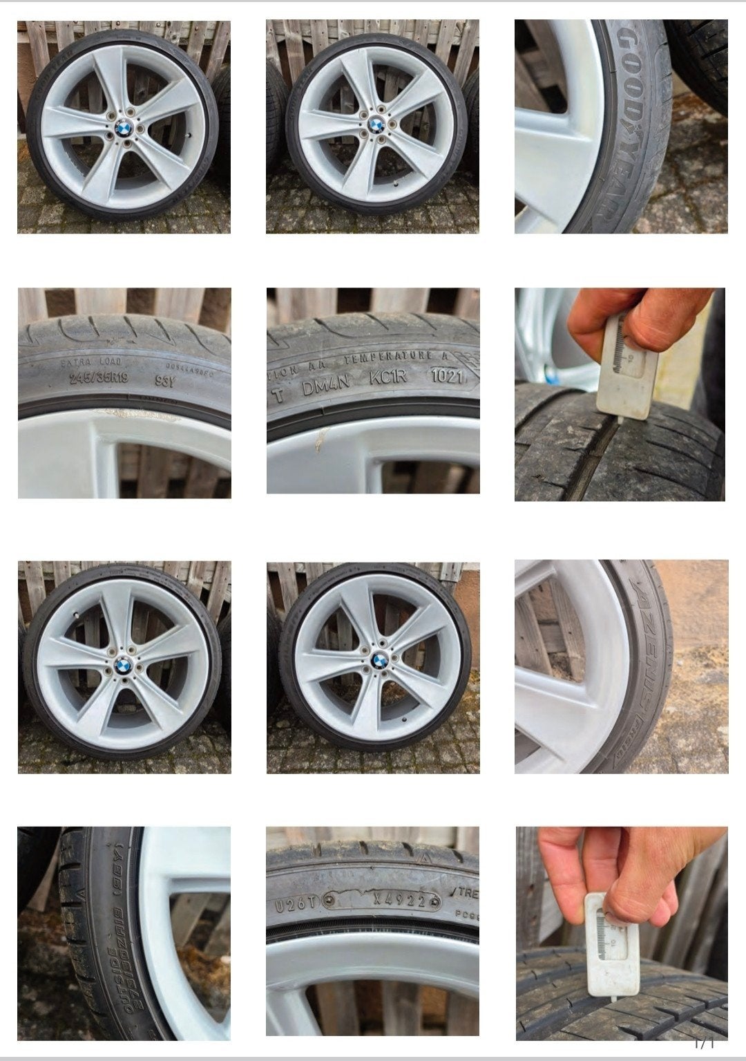 velgen met banden BMW e61, 245 mm, Personenwagen, Zomerbanden, Ophalen