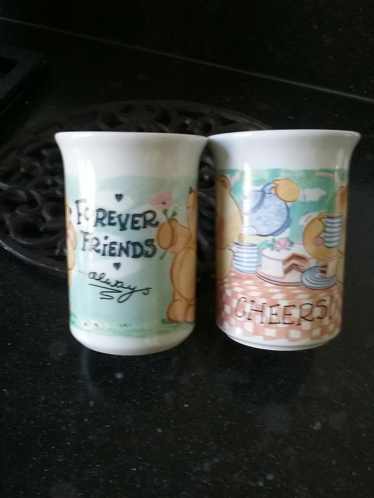 Twee FOREVER FRIENDS mokken/bekers met tekst, Verzamelen, Ophalen of Verzenden, Zo goed als nieuw, Forever Friends