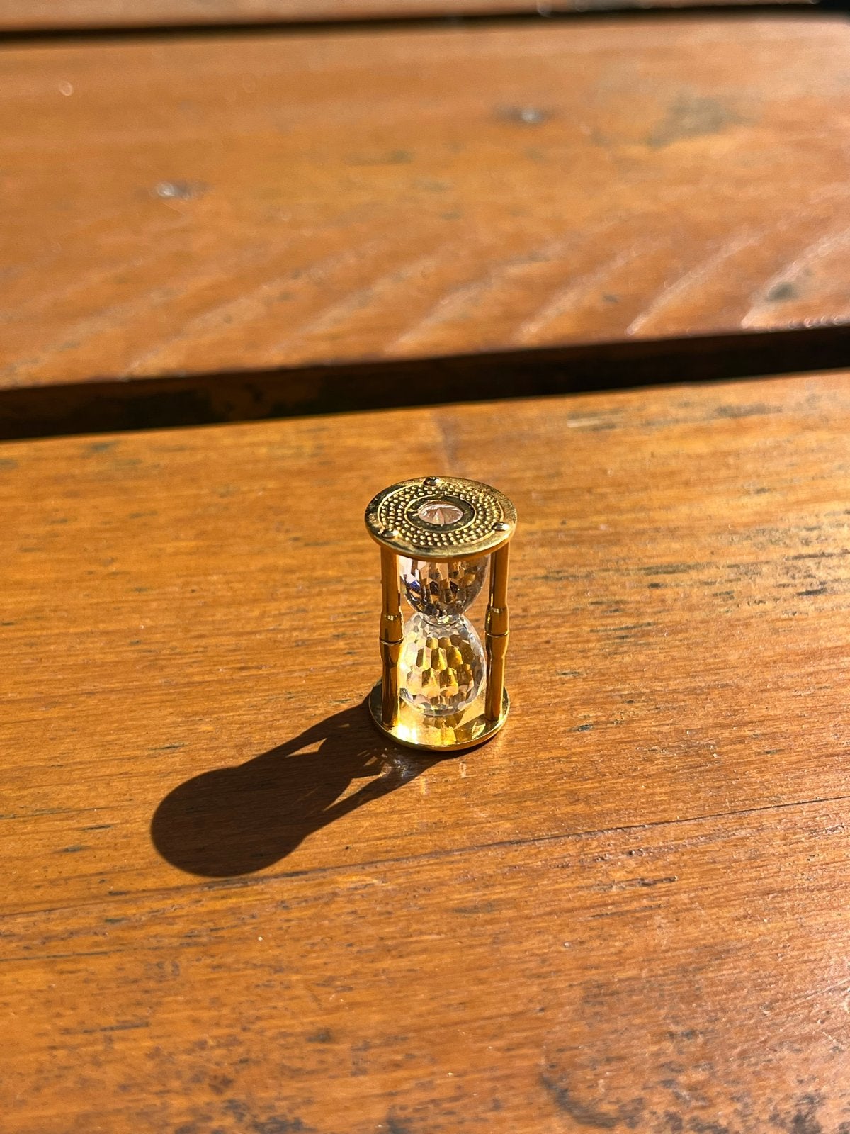 Decoratief zandlopertje Swarovski , goudkleurig, Verzenden, Zo goed als nieuw, Analoog, Overige typen
