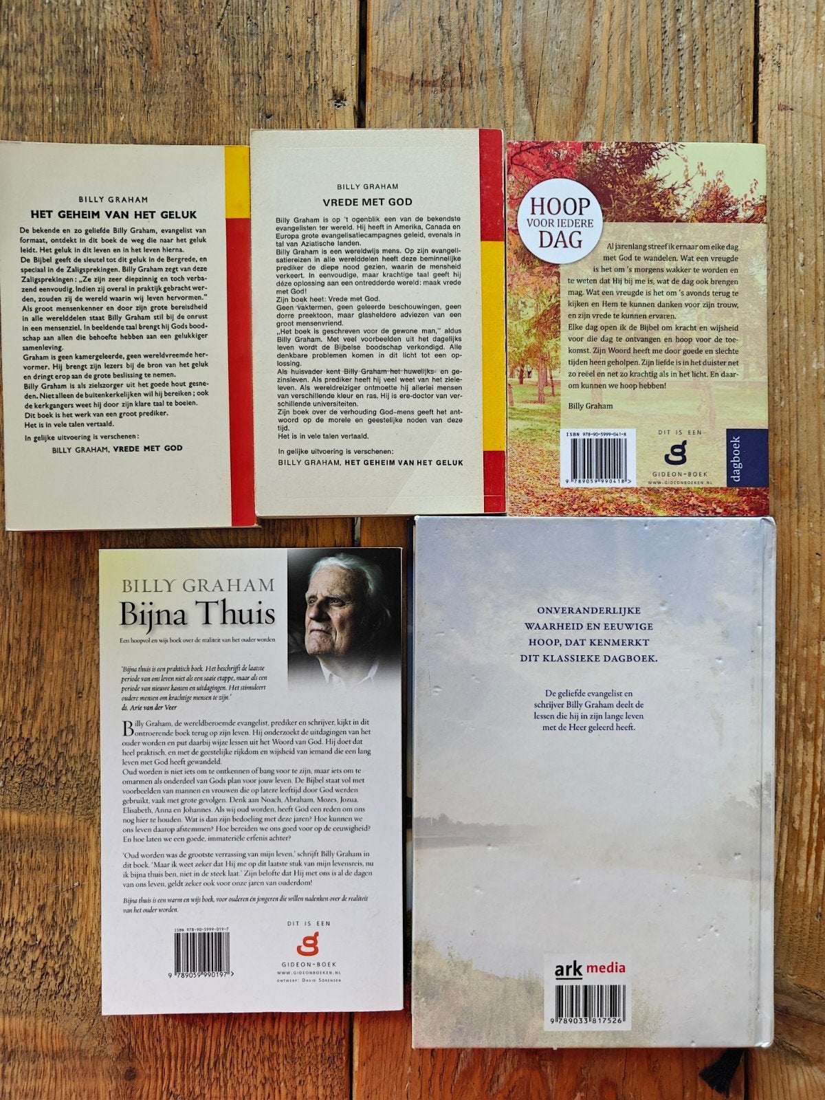 5 (Dag) boeken van Billy Graham., Ophalen of Verzenden, Zo goed als nieuw
