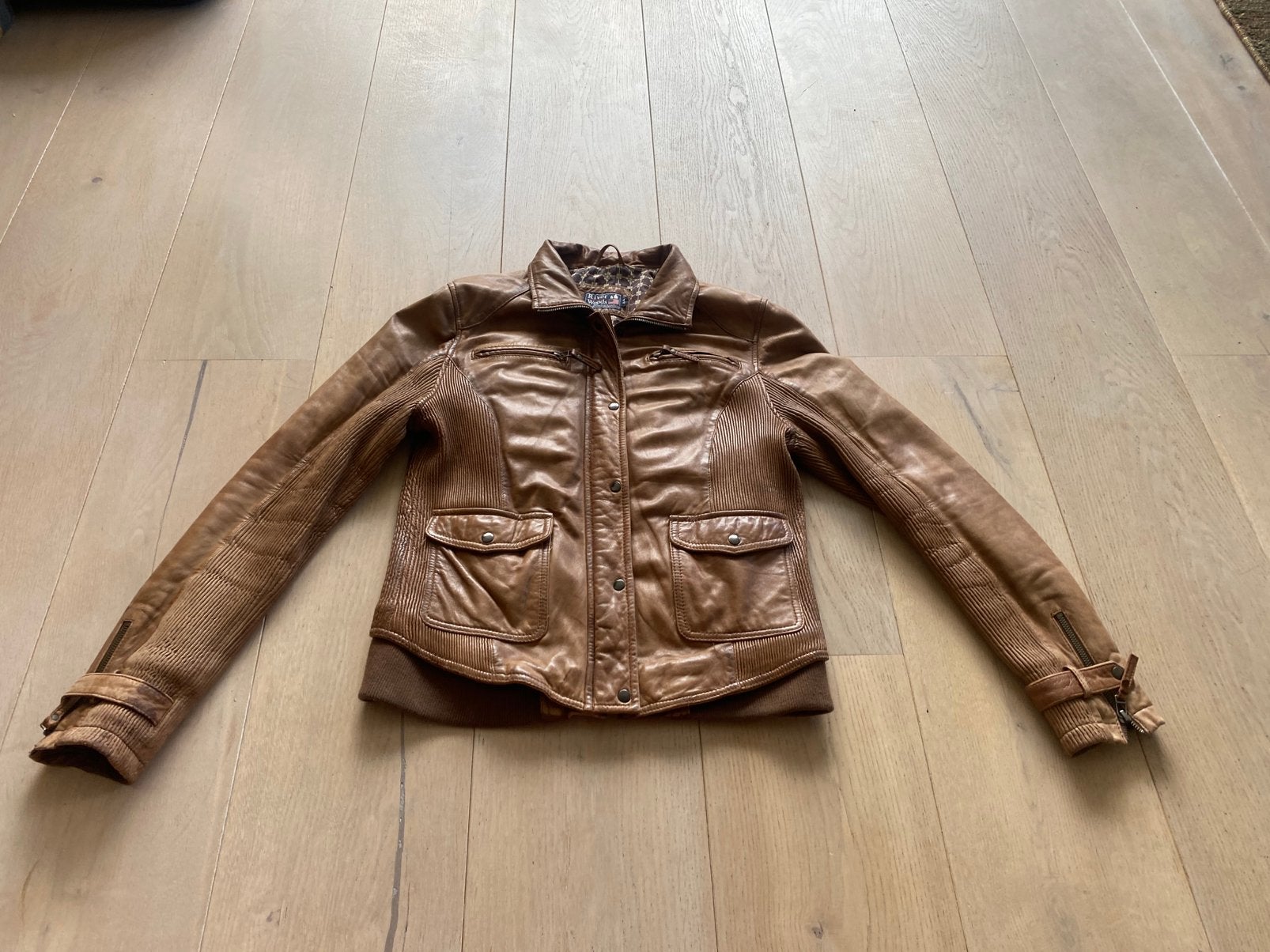 Leren jas river woods 44, Ophalen of Verzenden, Zo goed als nieuw, Maat 42/44 (L), Bruin