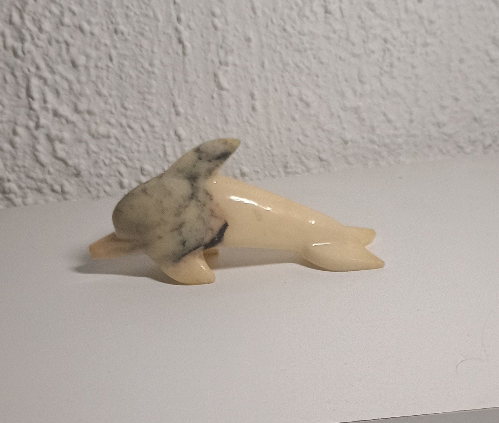 Mooi beeldje van een dolfijn, marmer look, Ophalen, Gebruikt, Overige soorten, Beeldje of Figuurtje