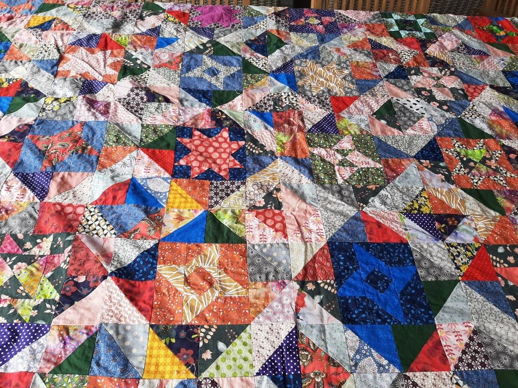 Grote patchwork doek/ sprei/ 180 bij 160, Huis en Inrichting, Ophalen of Verzenden, Zo goed als nieuw