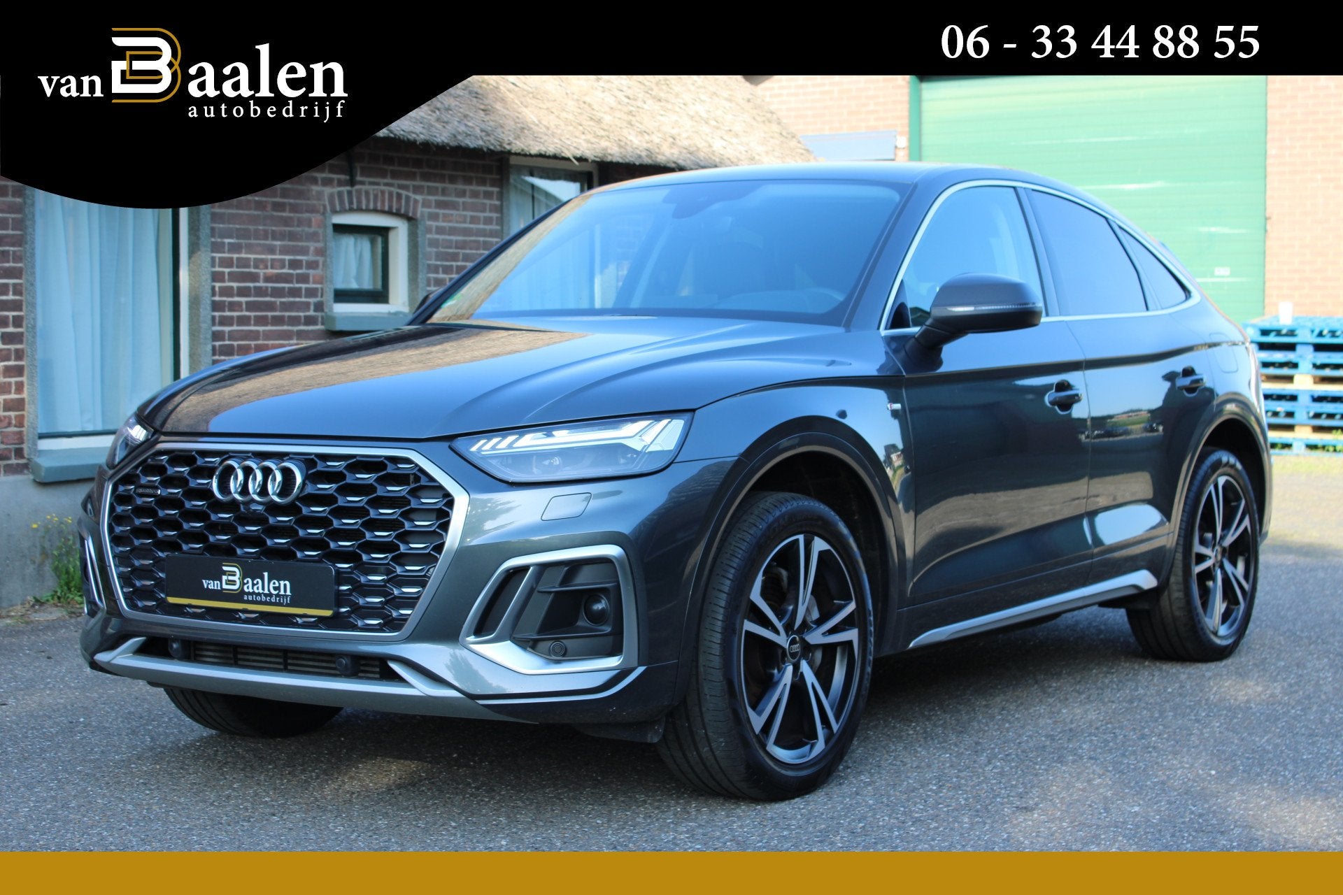 Audi Q5 Sportback 55 TFSI e S edition SOh 92,9% S-LINE LEER, Auto's, Automaat, Dealer onderhouden, 136 pk, Gebruikt