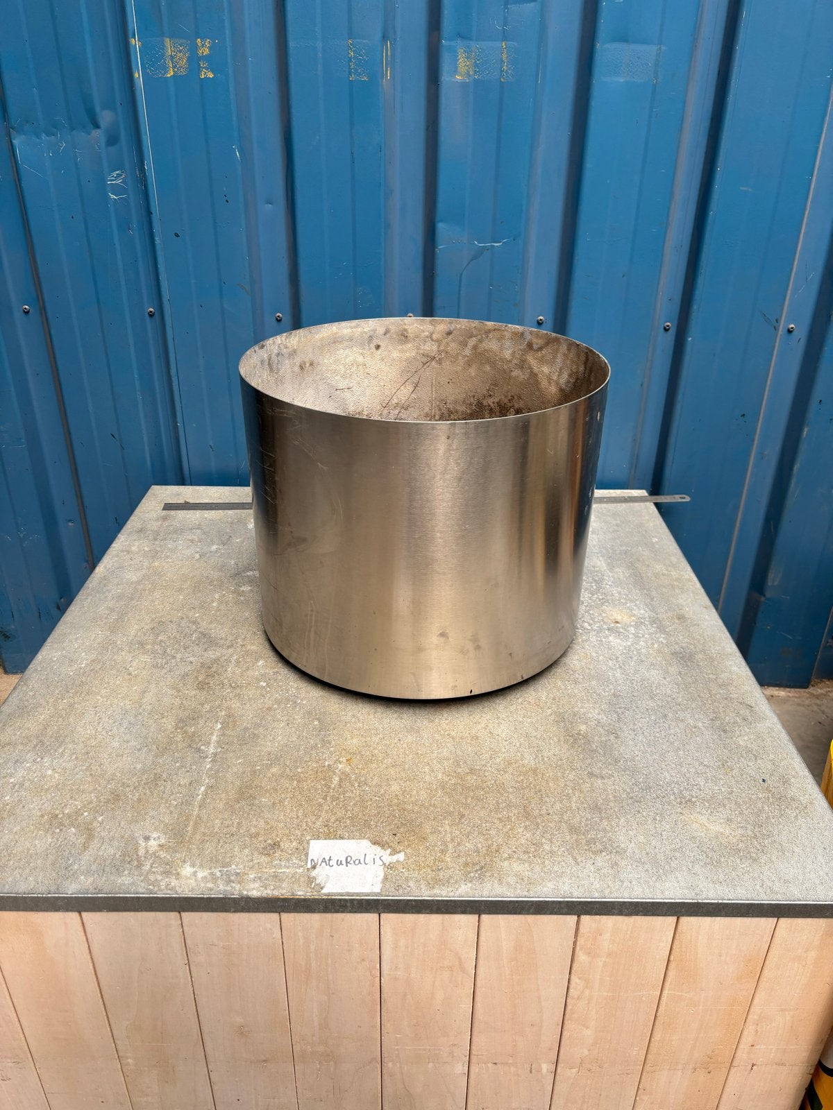 RVS mobiele plantenbak, Gebruikt, Minder dan 60 cm, Rond, Ophalen of Verzenden