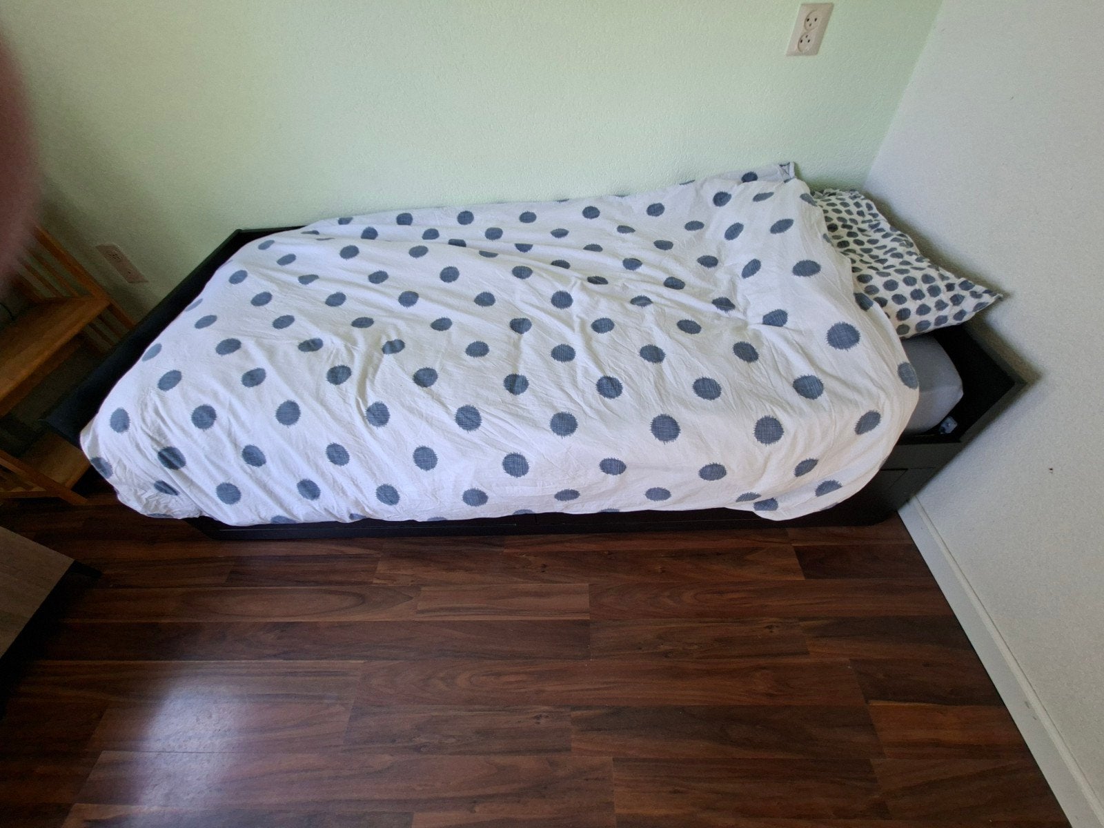 IKEA Brimnes bedframe met opberglades, Ophalen, 90 cm, Eenpersoons, Zwart