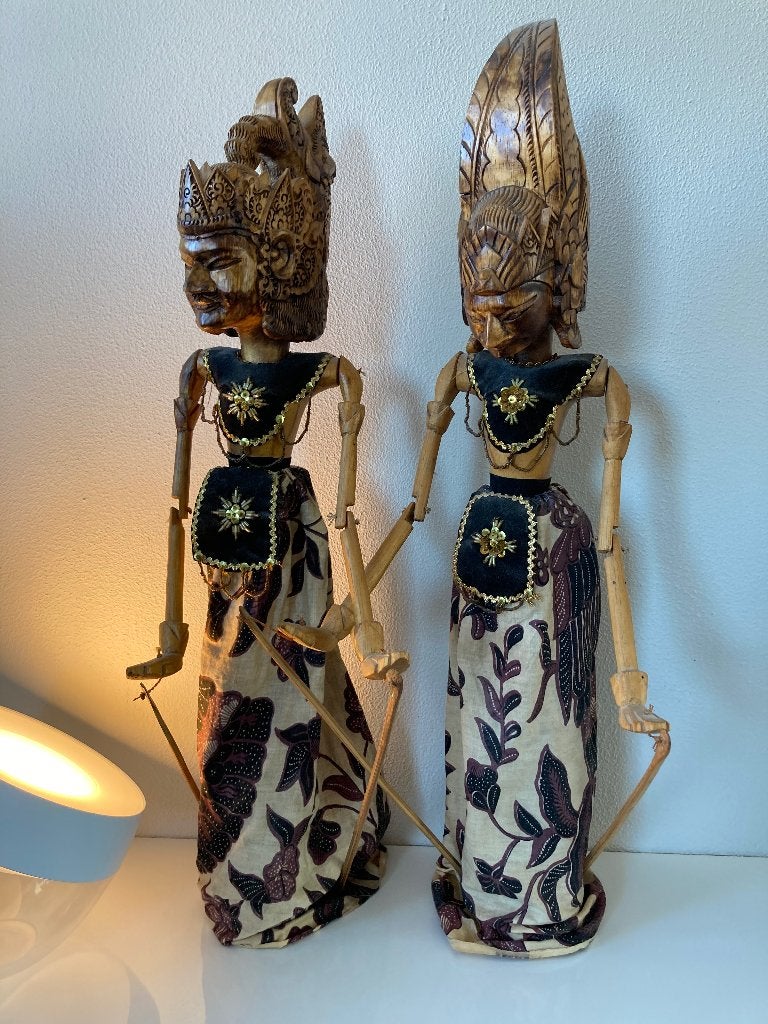 Vintage Wajang Golek Poppen, Ophalen, Zo goed als nieuw, Overige typen