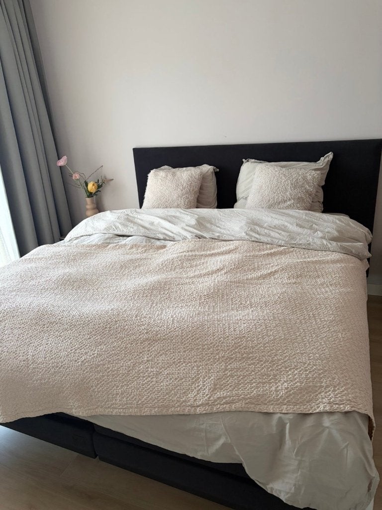 Boxspring 180x200 Swiss Sense, Ophalen, Blauw, Tweepersoons, Zo goed als nieuw