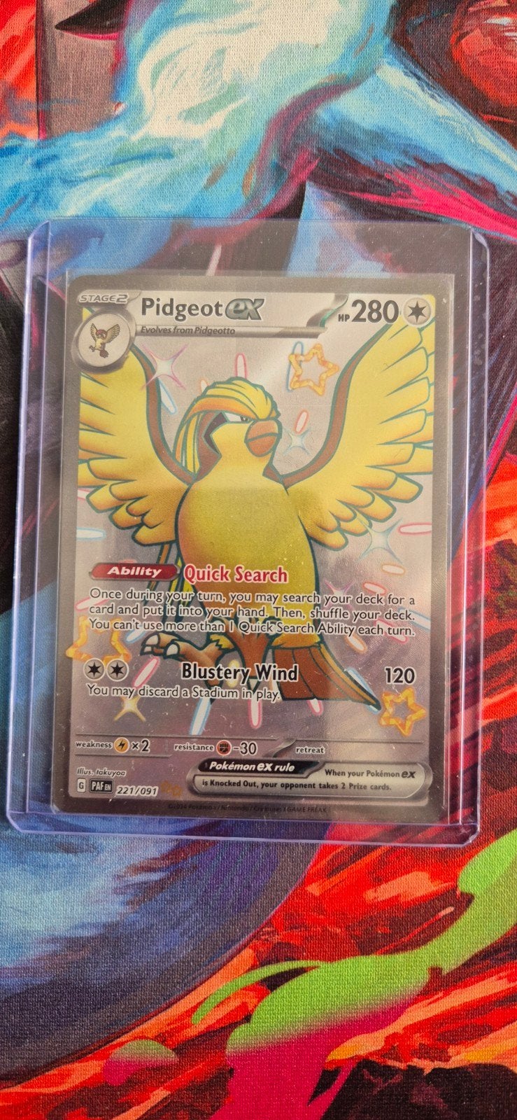Pokémon kaart: Pidgeot EX 221/091, Ophalen of Verzenden, Nieuw, Losse kaart, Foil