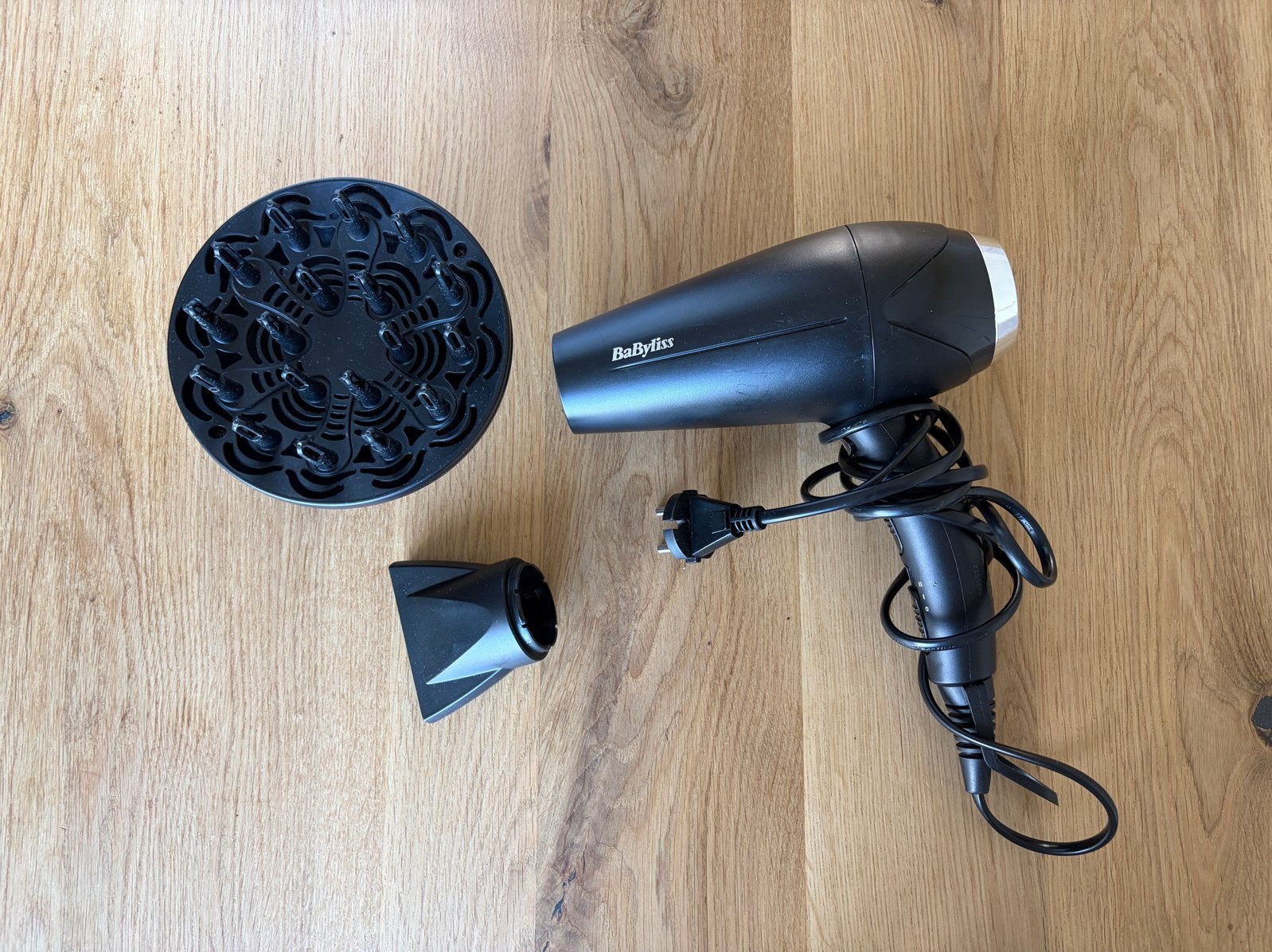 Babyliss Föhn met diffuser en opzetstuk, Ophalen of Verzenden, Gebruikt, Haarverzorging