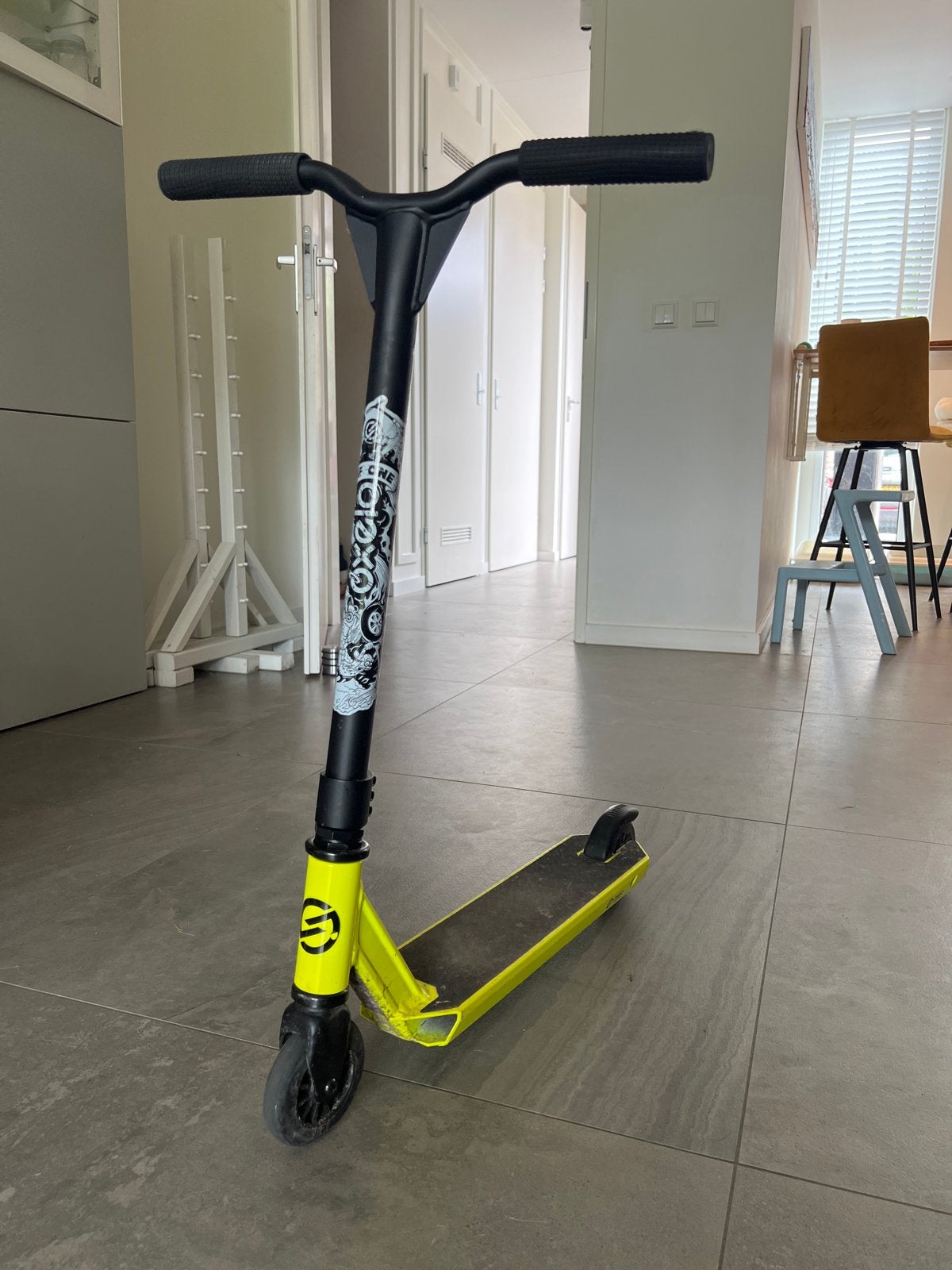 Stuntstep Oxelo MF One - Geel/Zwart, Ophalen, Gebruikt, Gewone step
