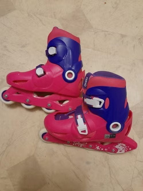 Verstelbare Decathlon Oxelo .Inline Skeelers 34 -36, Dames, Ophalen of Verzenden, Inline skates 4 wielen, Verstelbaar