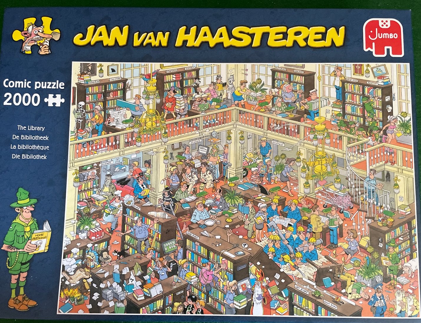 Jan van Haasteren De Bibliotheek 2000 stukjes, Ophalen, Meer dan 1500 stukjes, Zo goed als nieuw, Legpuzzel