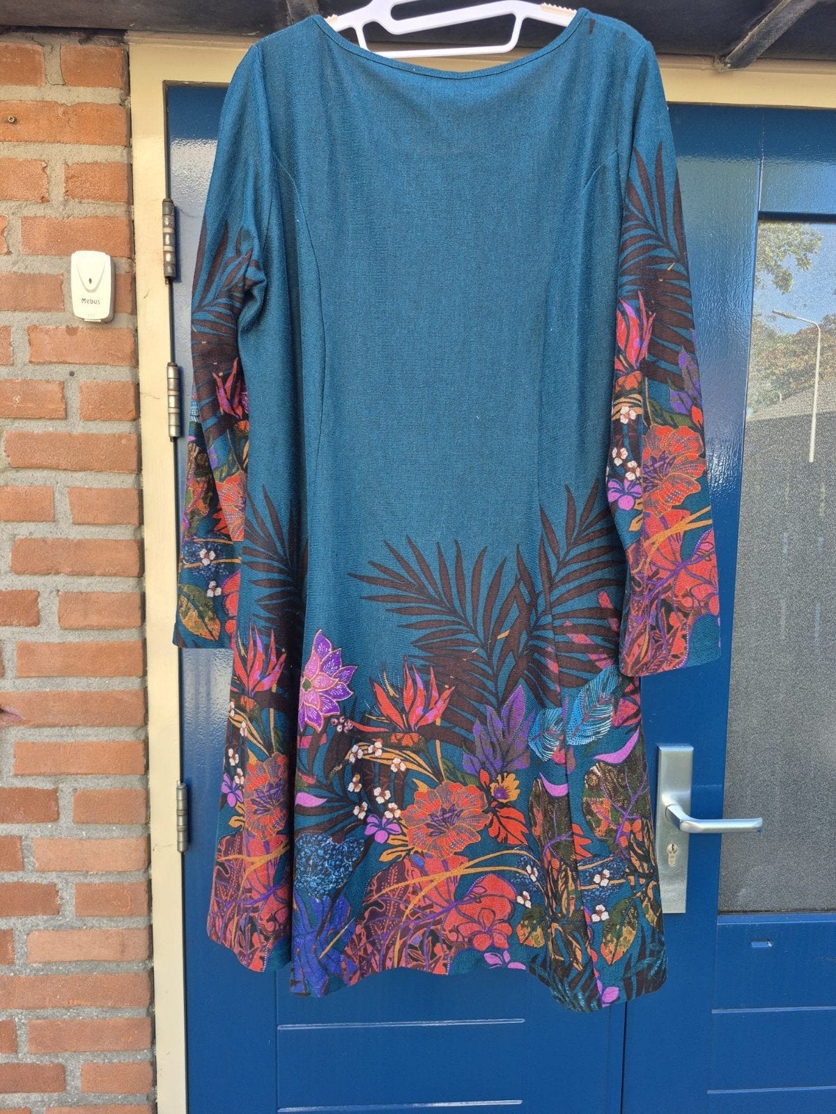 Paprika jurk met bloemenprint - Maat M, Maat 38/40 (M), Meerkleurig, Ophalen of Verzenden, Zo goed als nieuw