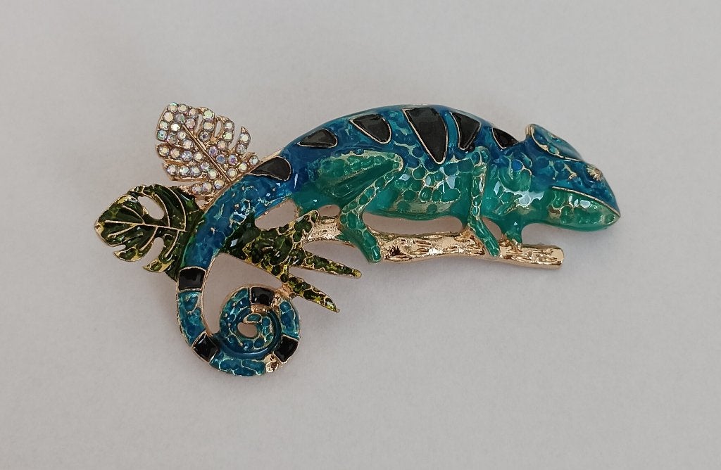 Kameleon broche, Sieraden, Tassen en Uiterlijk, Overige materialen, Overige kleuren, Nieuw, Ophalen of Verzenden