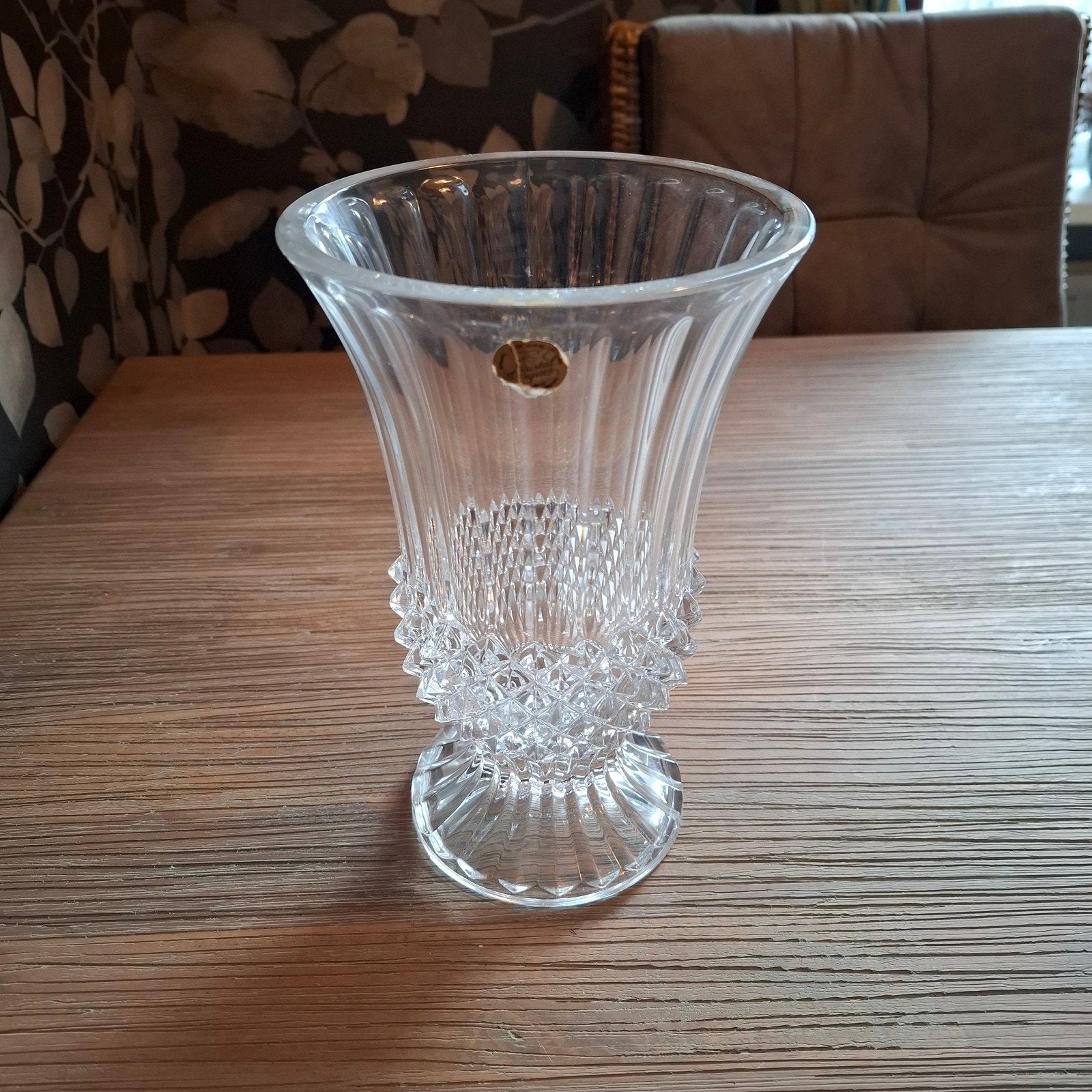 Prachtige kristallen vaas en karaf set, Ophalen of Verzenden