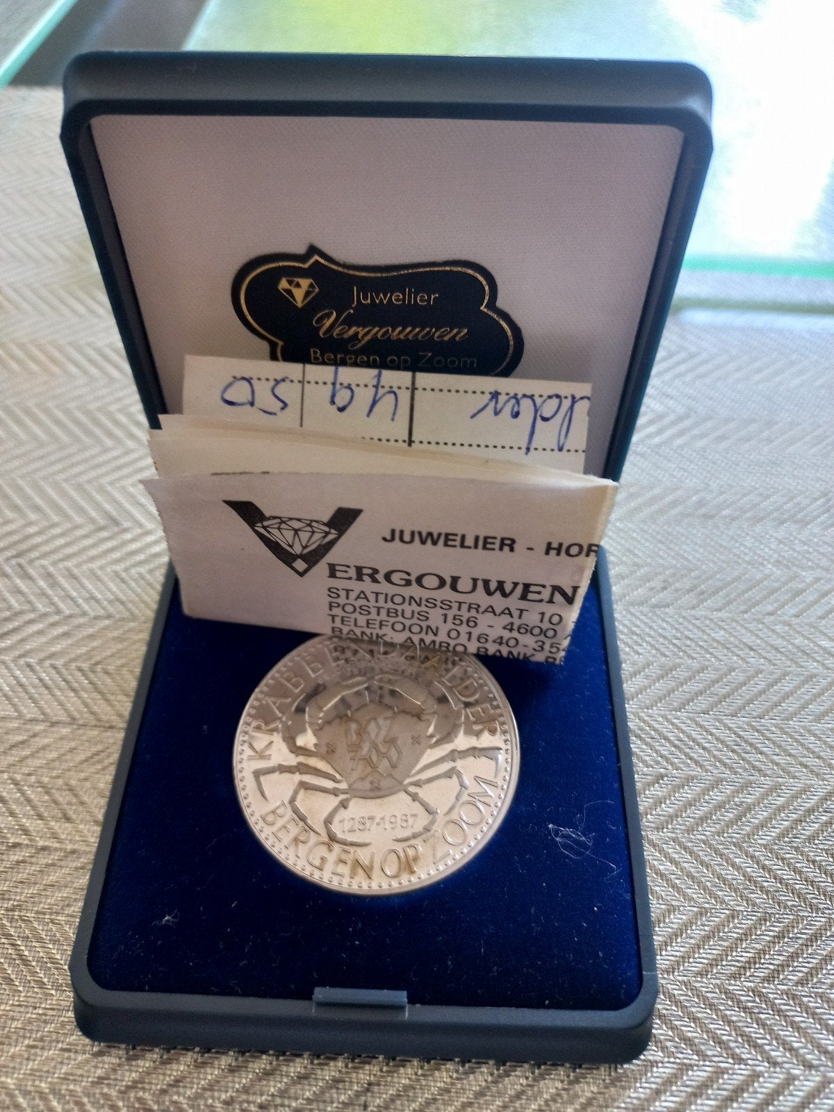 Zilveren herdenkingsmunt Bergen op Zoom 1287-1987, Ophalen of Verzenden