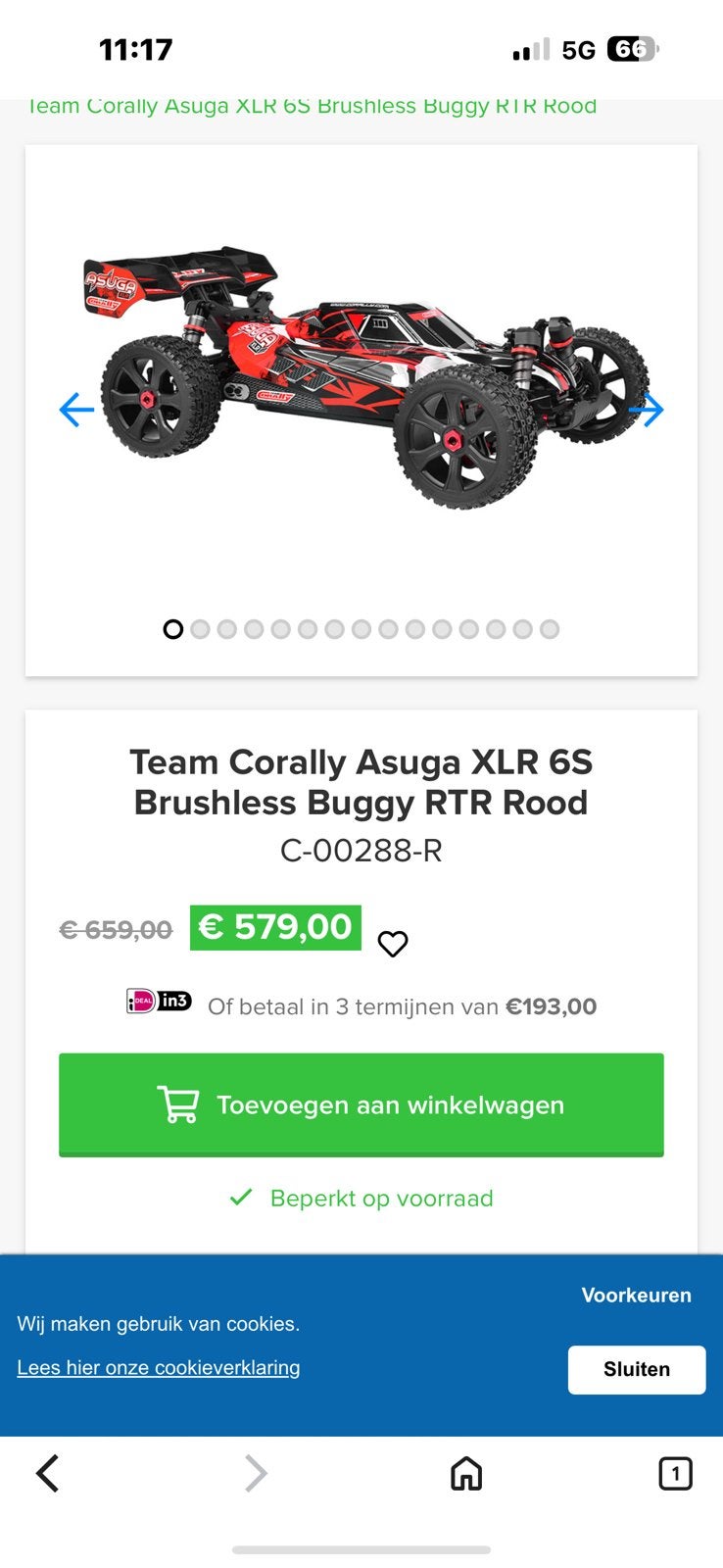 Nieuwe team correlly auto, Hobby en Vrije tijd, Ophalen of Verzenden, Nieuw