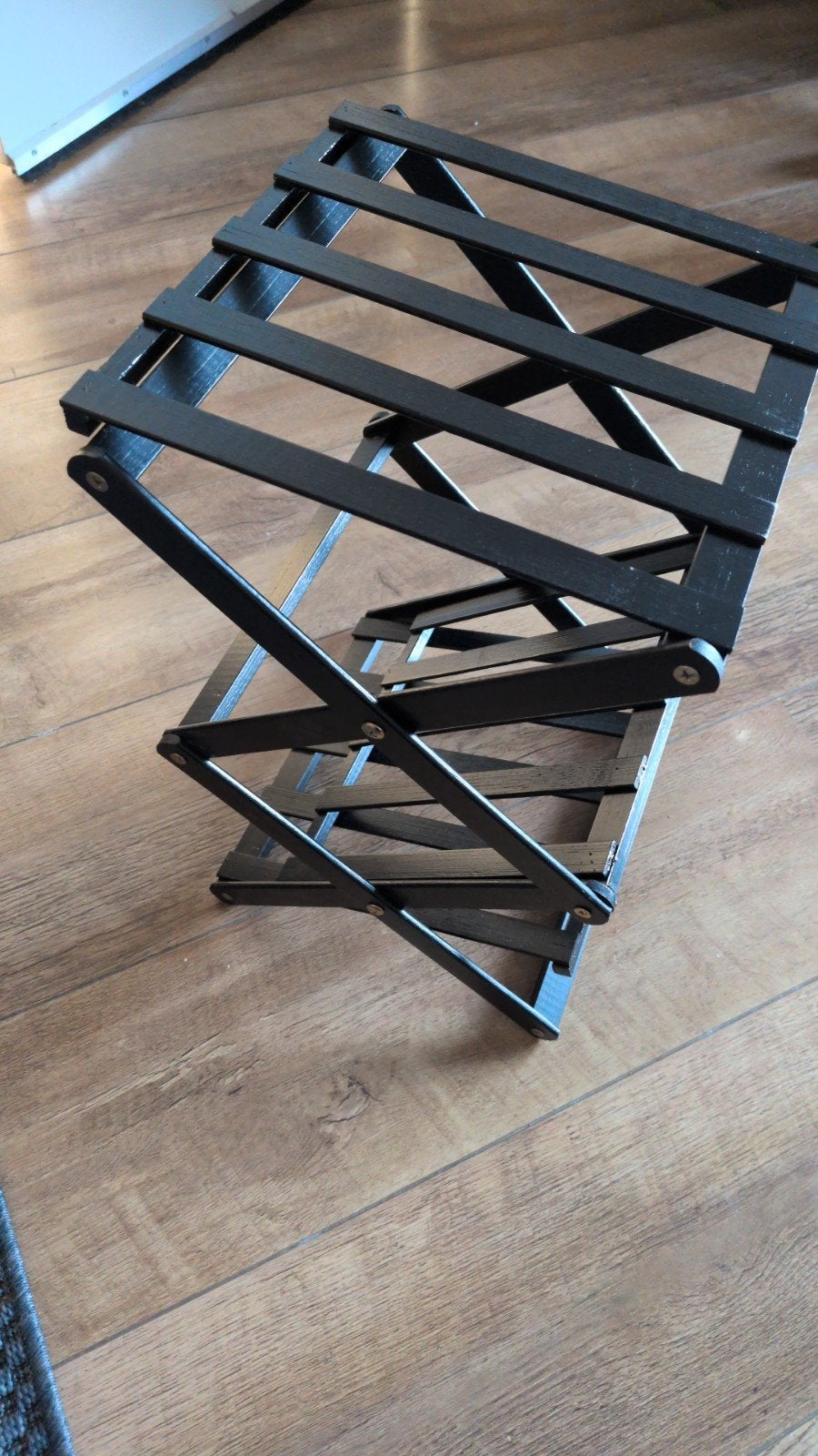 Opvouwbaar houten schoenenrek - Zwart, Ophalen, Gebruikt, 5 tot 15 flessen, 5 – 50