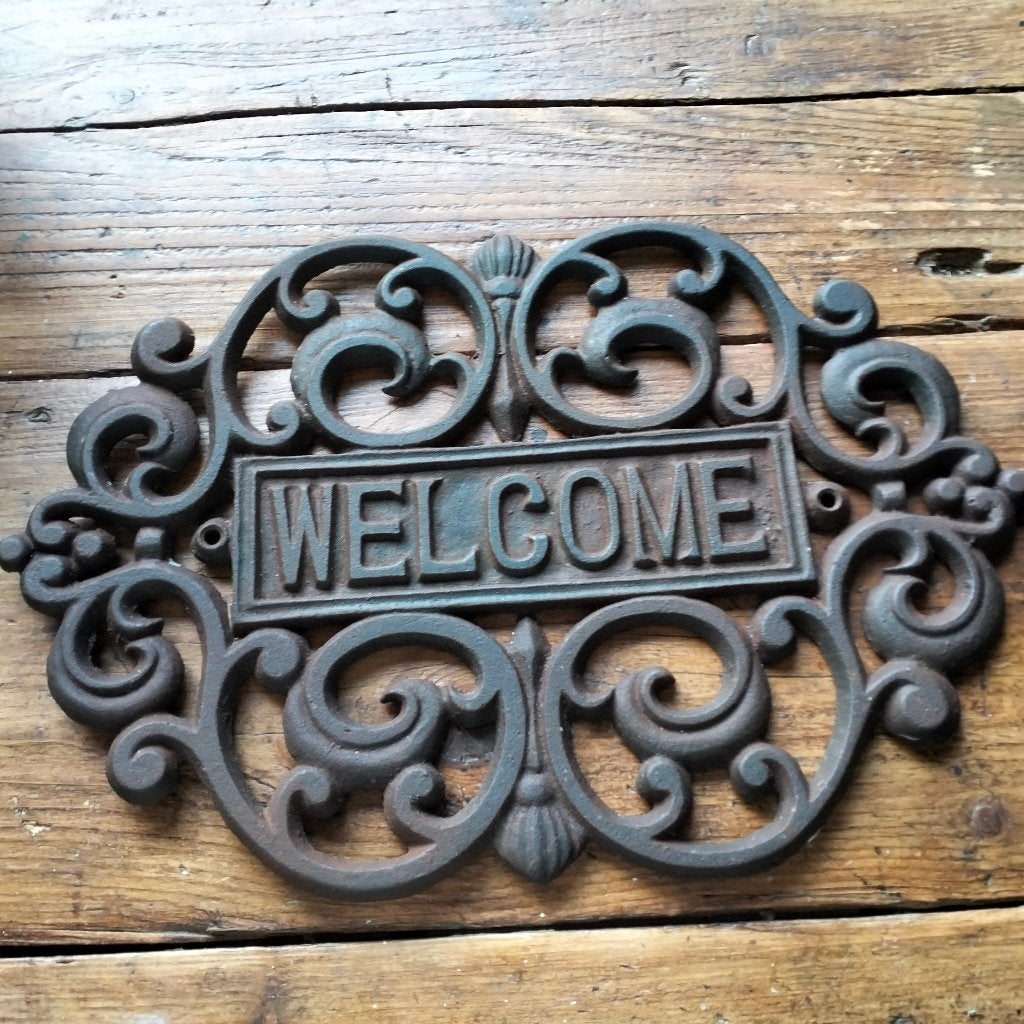 gietijzeren plaat welcome, Ophalen of Verzenden