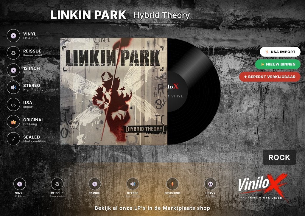 Linkin Park – Hybrid Theory | LP, Beschermende buitenhoes, LP, Ophalen of Verzenden, 12 inch