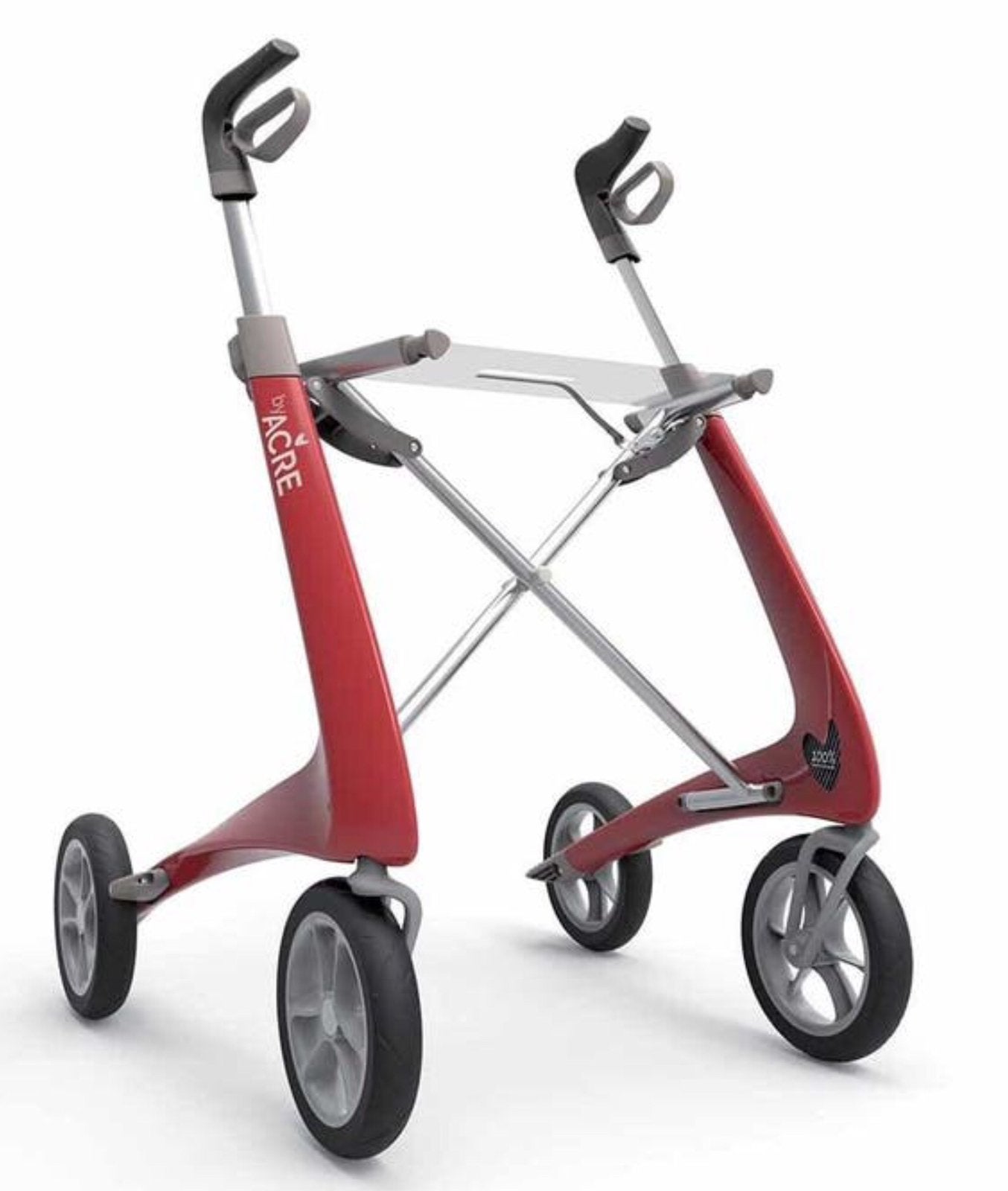 ACRE CARBON ROLLATOR ROOD , LICHTGEWICHT 4.8 kg, Diversen, Rollators, Ophalen of Verzenden, Lichtgewicht