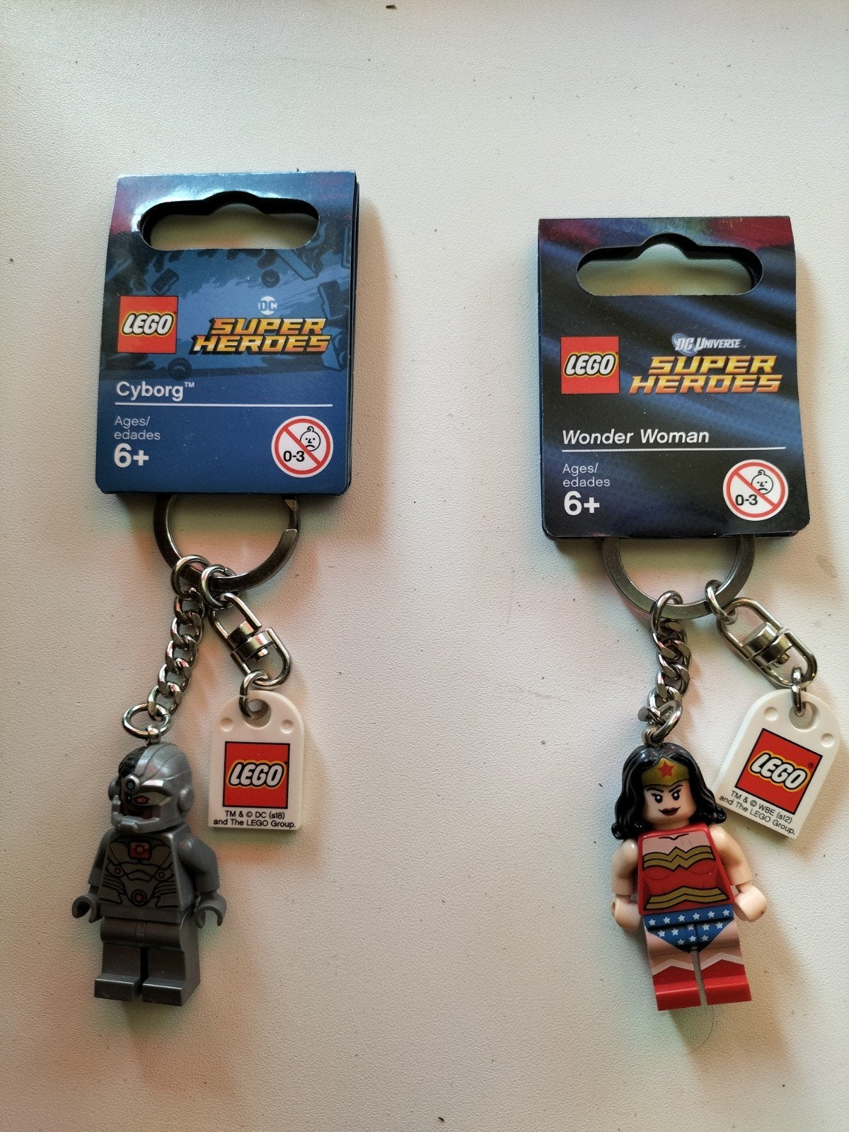 Lego Super Heroes Sleutelhangers: Cyborg & Wonder Woman, Ophalen of Verzenden, Nieuw