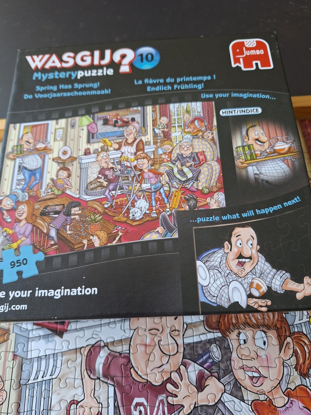 WasGij puzzel Mysterie  10 Voorjaarsschoonmaak, Ophalen, 500 t/m 1500 stukjes, Zo goed als nieuw