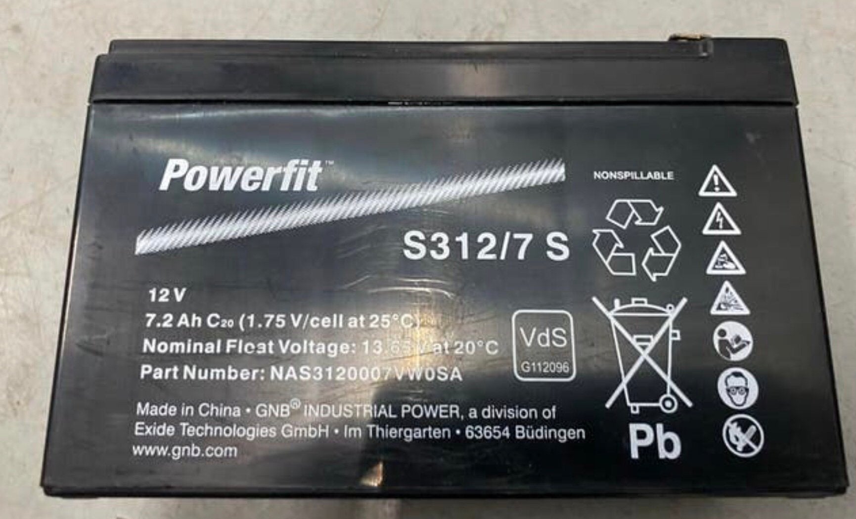 DEFECTE POWERFIT S312/7S BLOK ACCU ( DEFECT ), Ophalen of Verzenden, Niet werkend