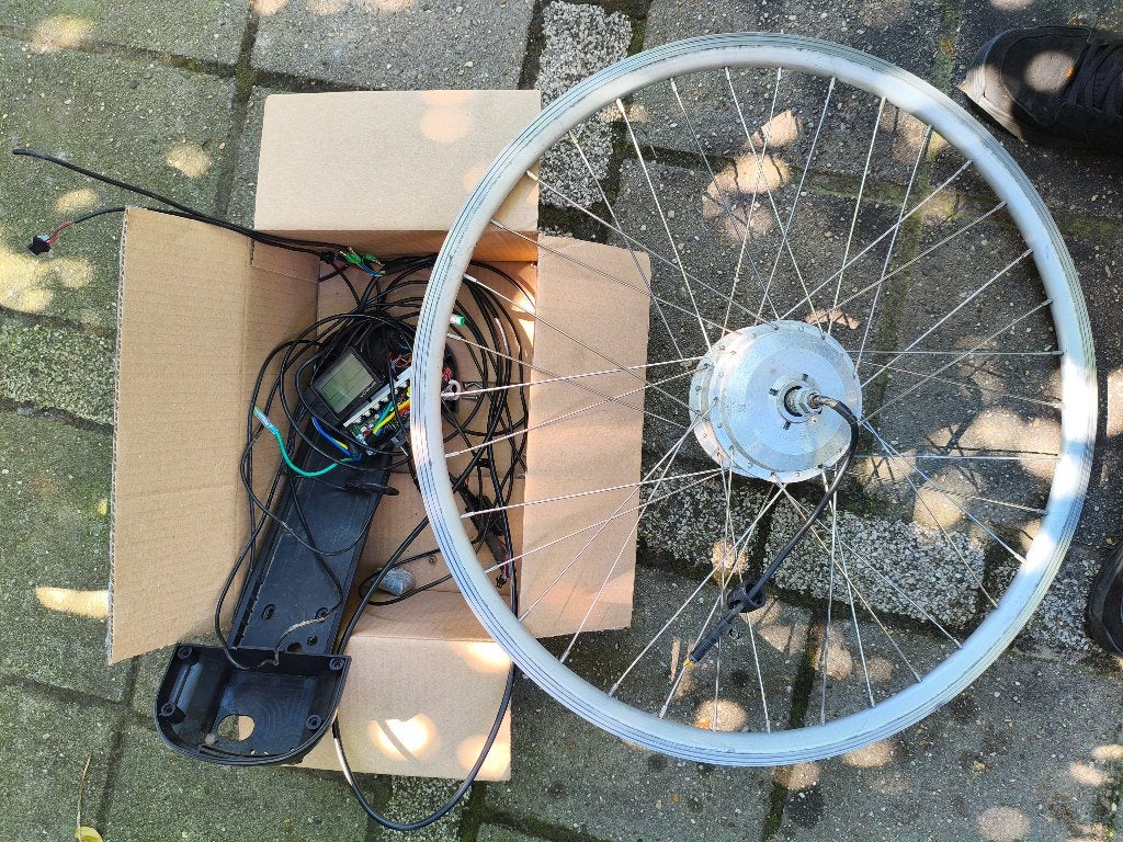 Voorwiel Centaur/Vogue ebike, Fietsen en Brommers, Fietsonderdelen, Gebruikt, Motor, Aluminium, Ophalen