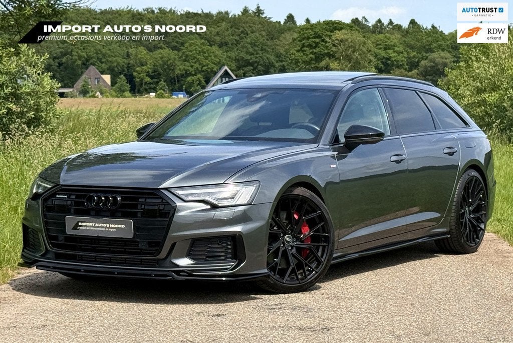 Audi A6 Avant 55 TFSI e quattro Competition Pano Leer Sfeerv, Auto's, Audi, Automaat, Zwart, 4 cilinders, Hybride Elektrisch/Benzine