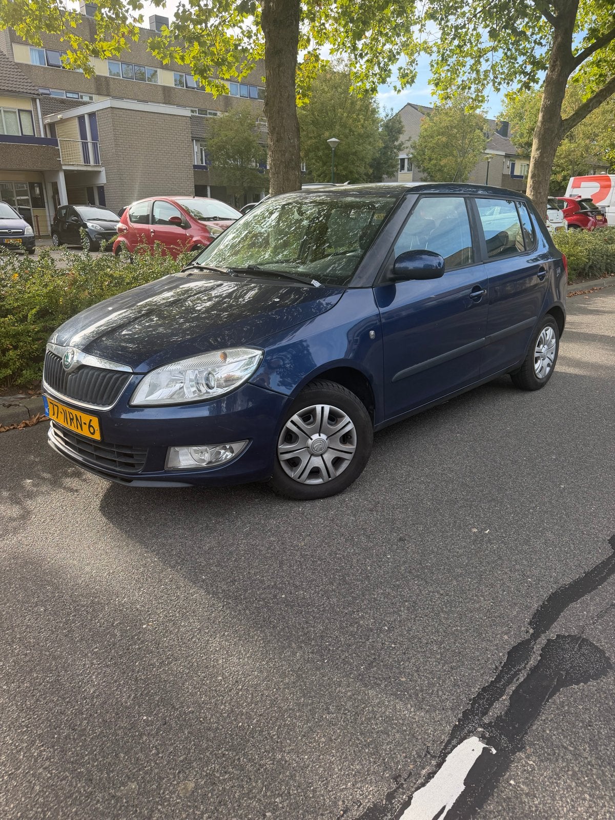 Skoda Fabia 1.2 TSI 63KW 2010 Blauw. NAP, Voorwielaandrijving, Stof, 40 €/maand, Zwart
