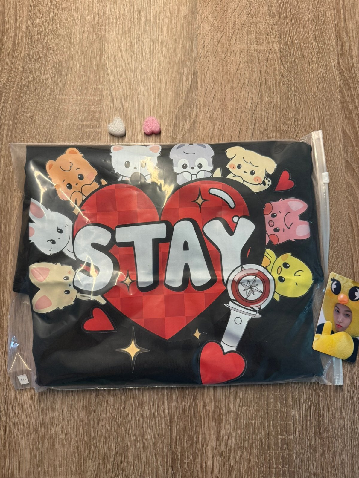 Stray Kids Love STAY fanmade zwart shirt maat XL nieuw, Meerkleurig, Maat 46/48 (XL) of groter, Nieuw, Ophalen of Verzenden