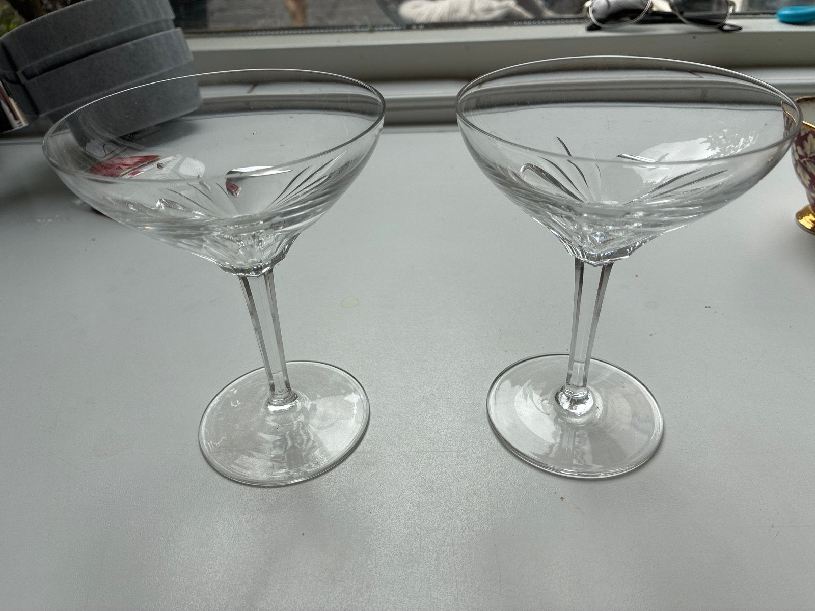 Set van 2 vintage champagnecoupes, Ophalen