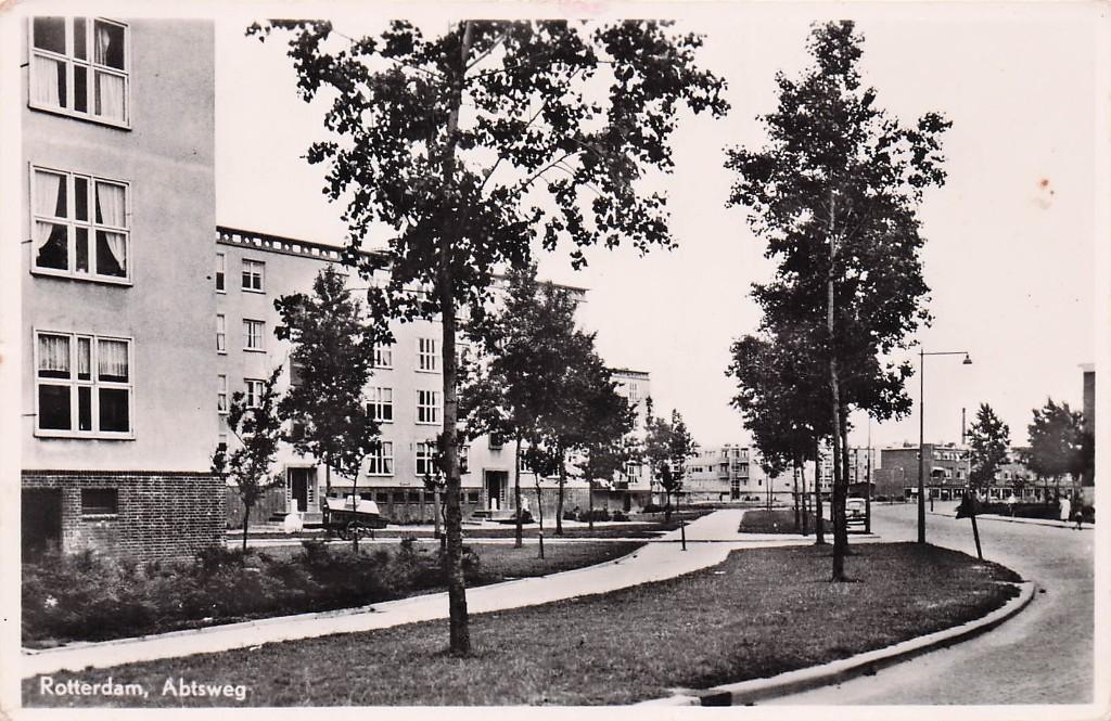 Rotterdam - Abtsweg (gelopen 1955), Ophalen of Verzenden, 1940 tot 1960, Gelopen, Zuid-Holland