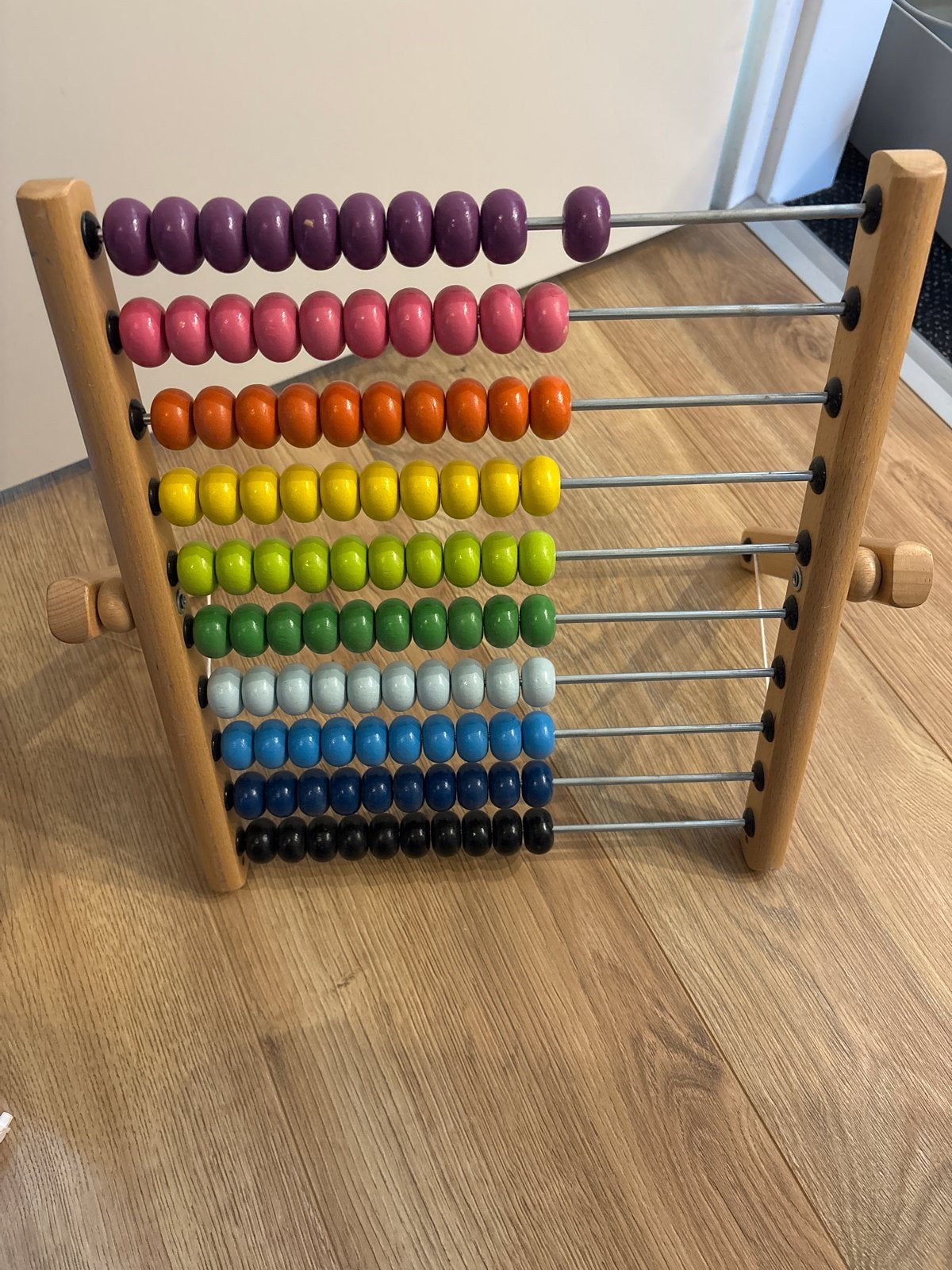 Houten Telraam met Kleurrijke Kralen, Ophalen of Verzenden, Gebruikt, Rekenen