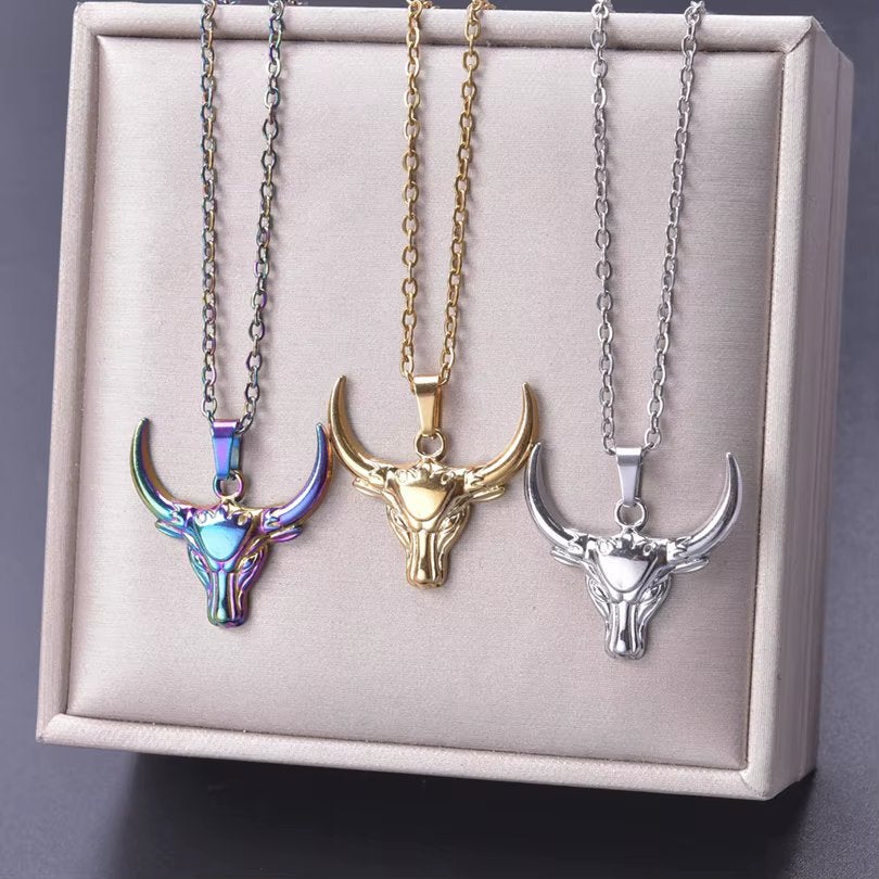 Stierenkop western ketting voor mannen en vrouwen, Sieraden, Tassen en Uiterlijk, Overige kleuren, Verzenden, Nieuw, Overige materialen